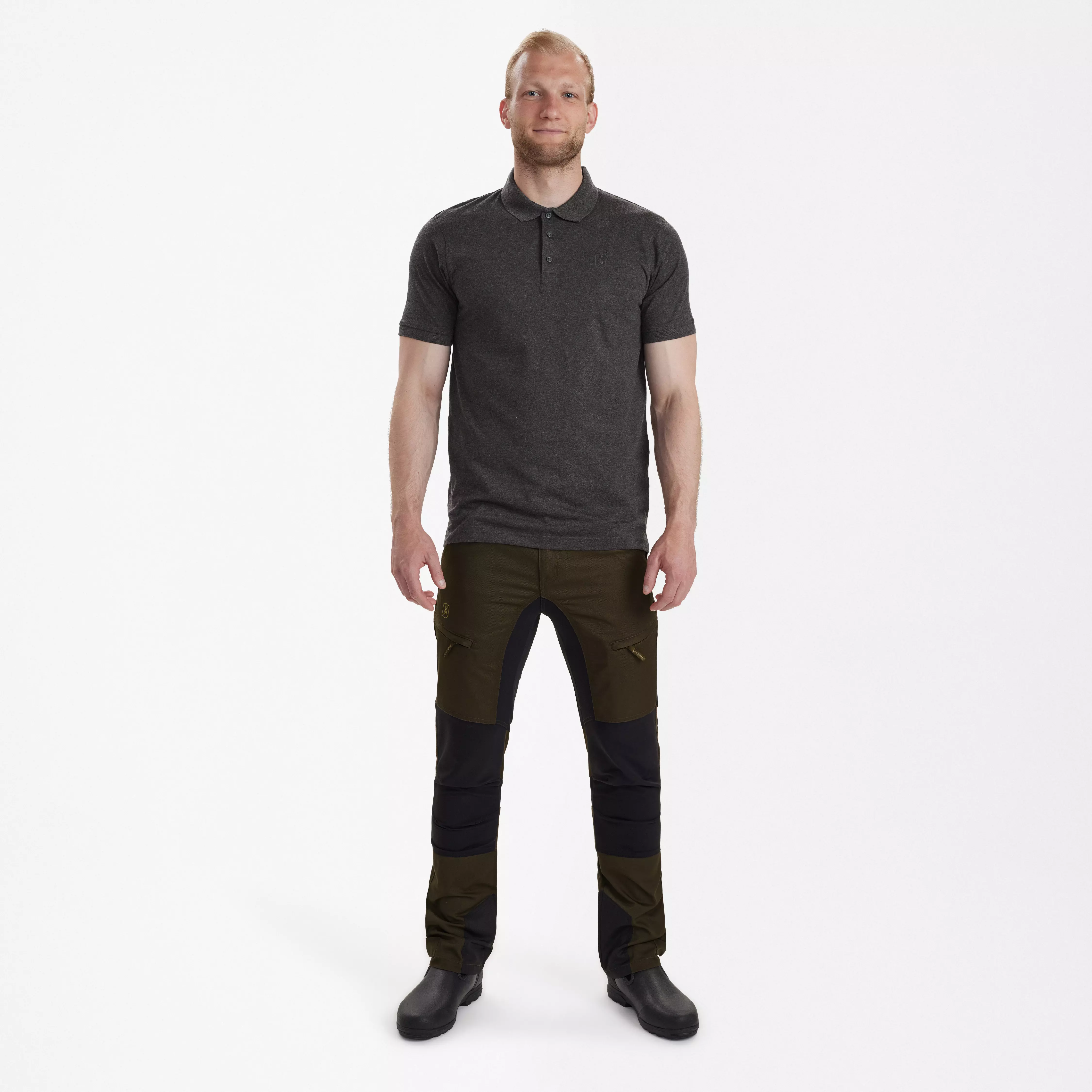 Gunnar Polo Hemd - Dark Grey melange