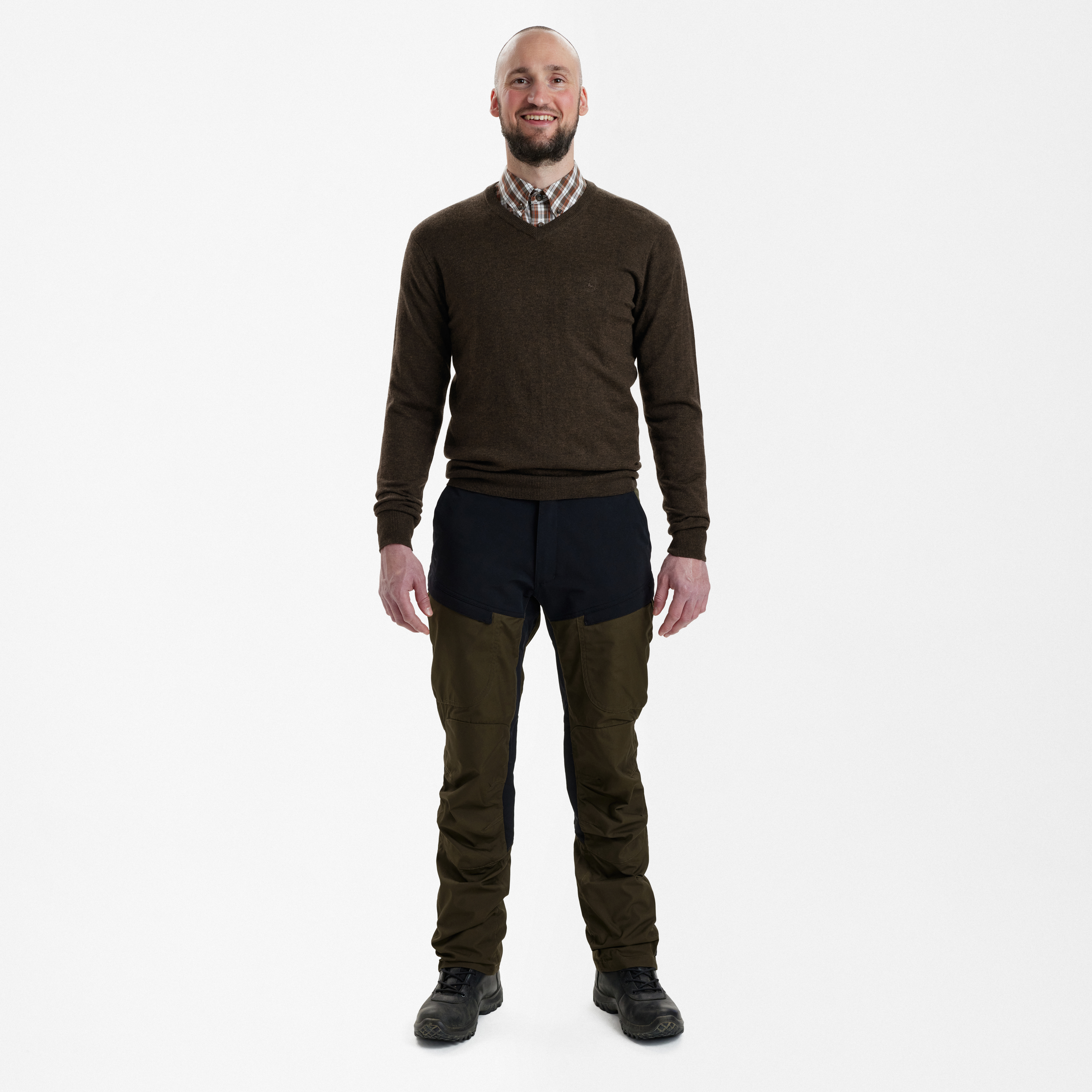 Kingston Pullover mit V-Ausschnitt - Dark Elm