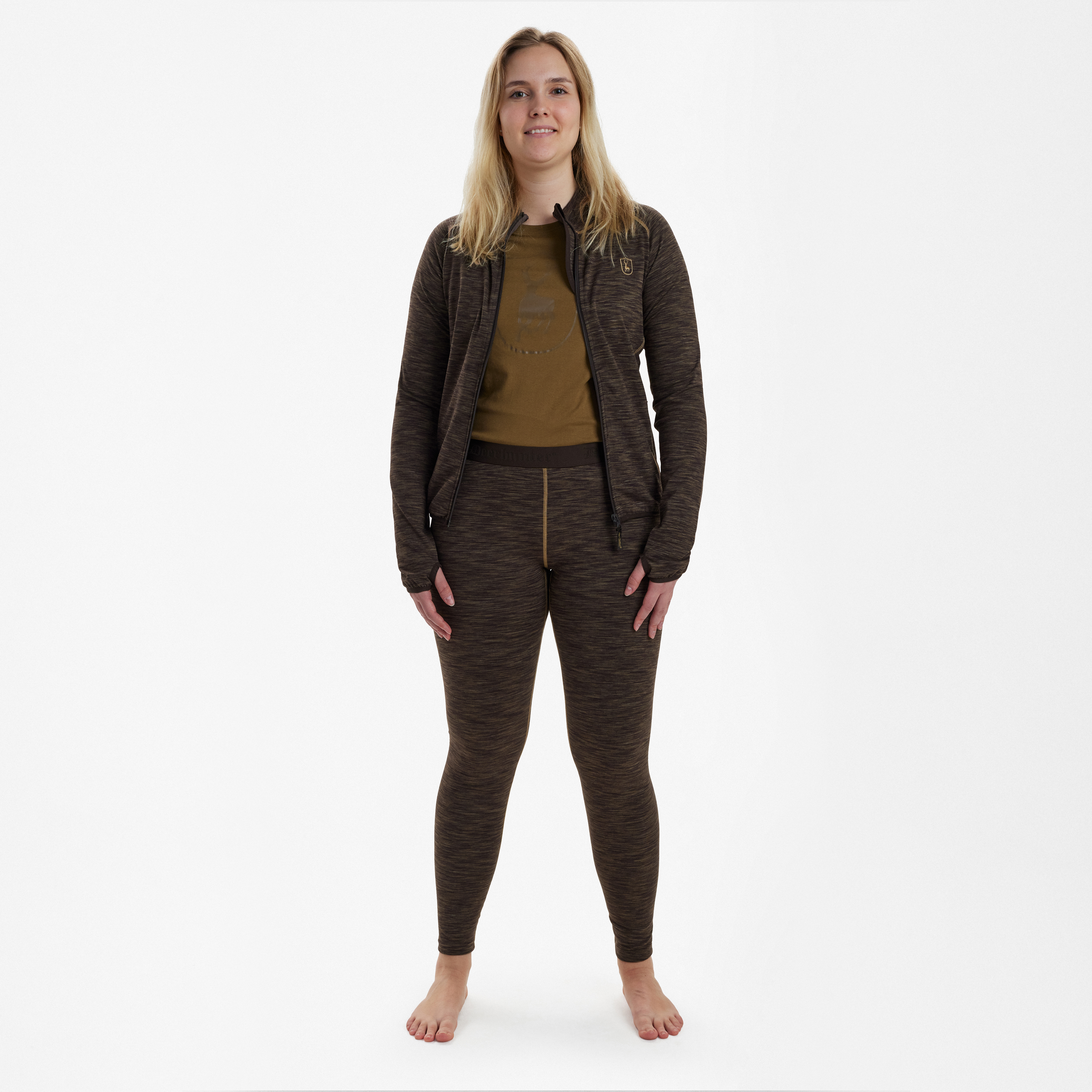 Lady Insulated Leggings - Brown Melange