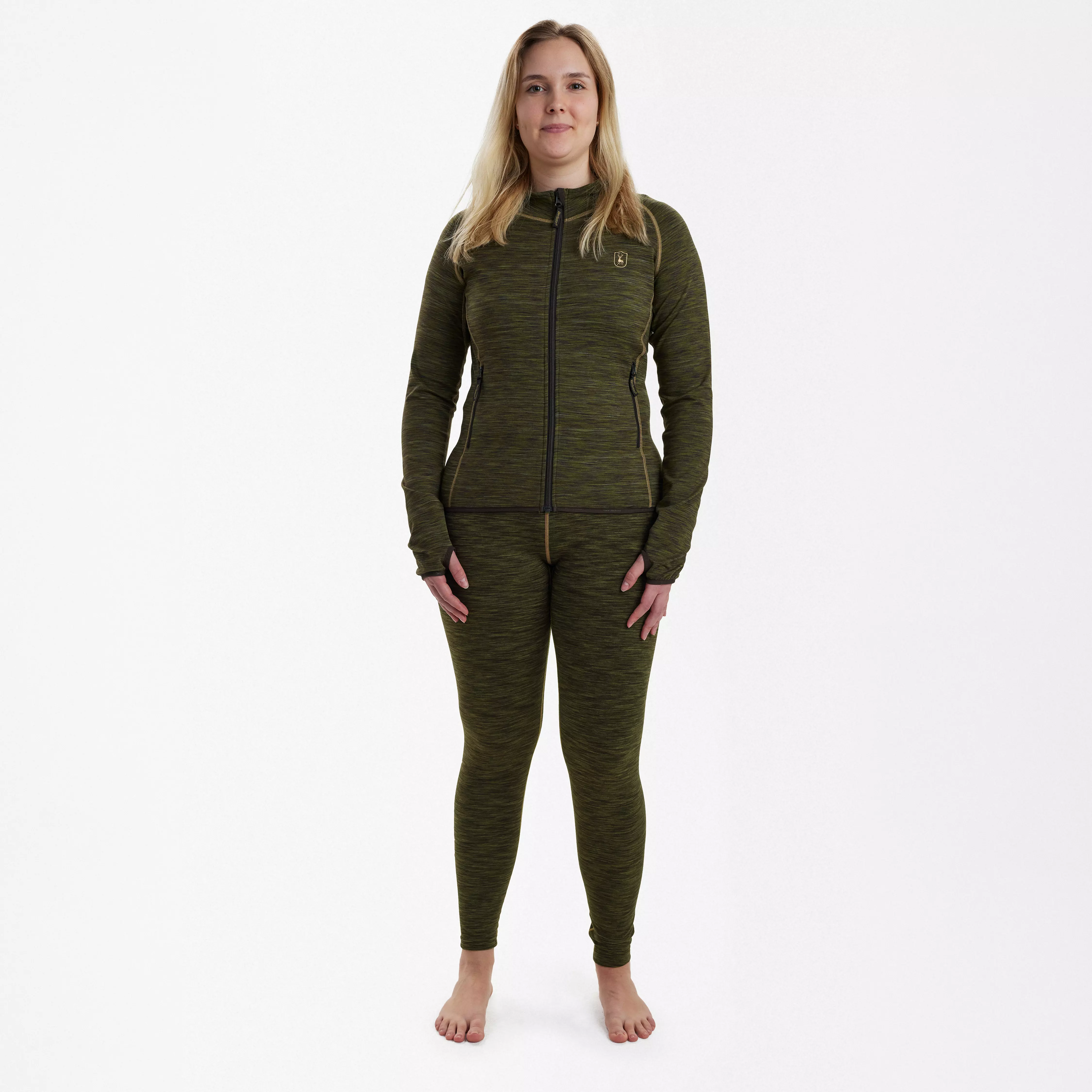 Lady Insulated Fleece - Green Melange