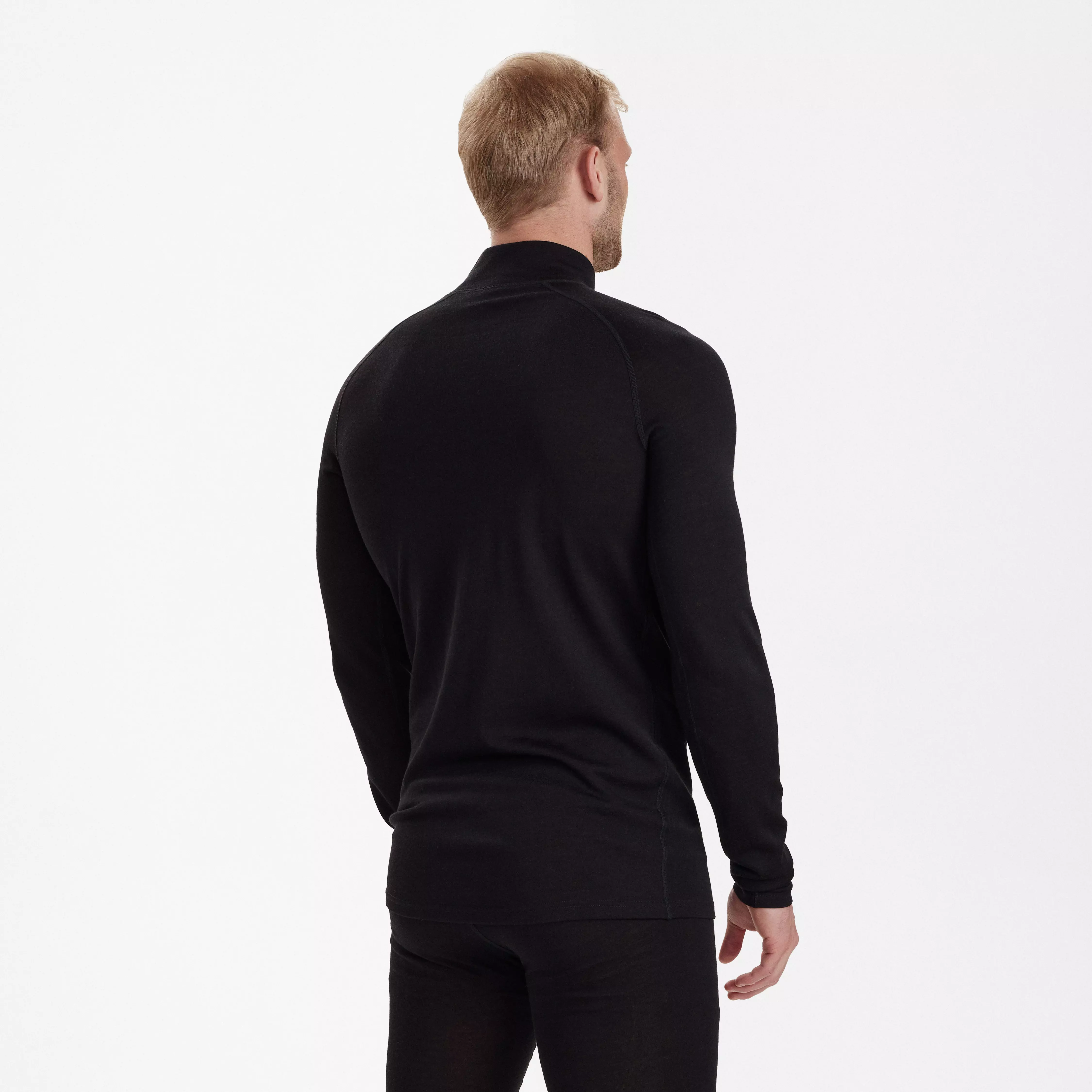 Quinn Merino-Unterhemd mit ½-Reißverschluss - Black Oak