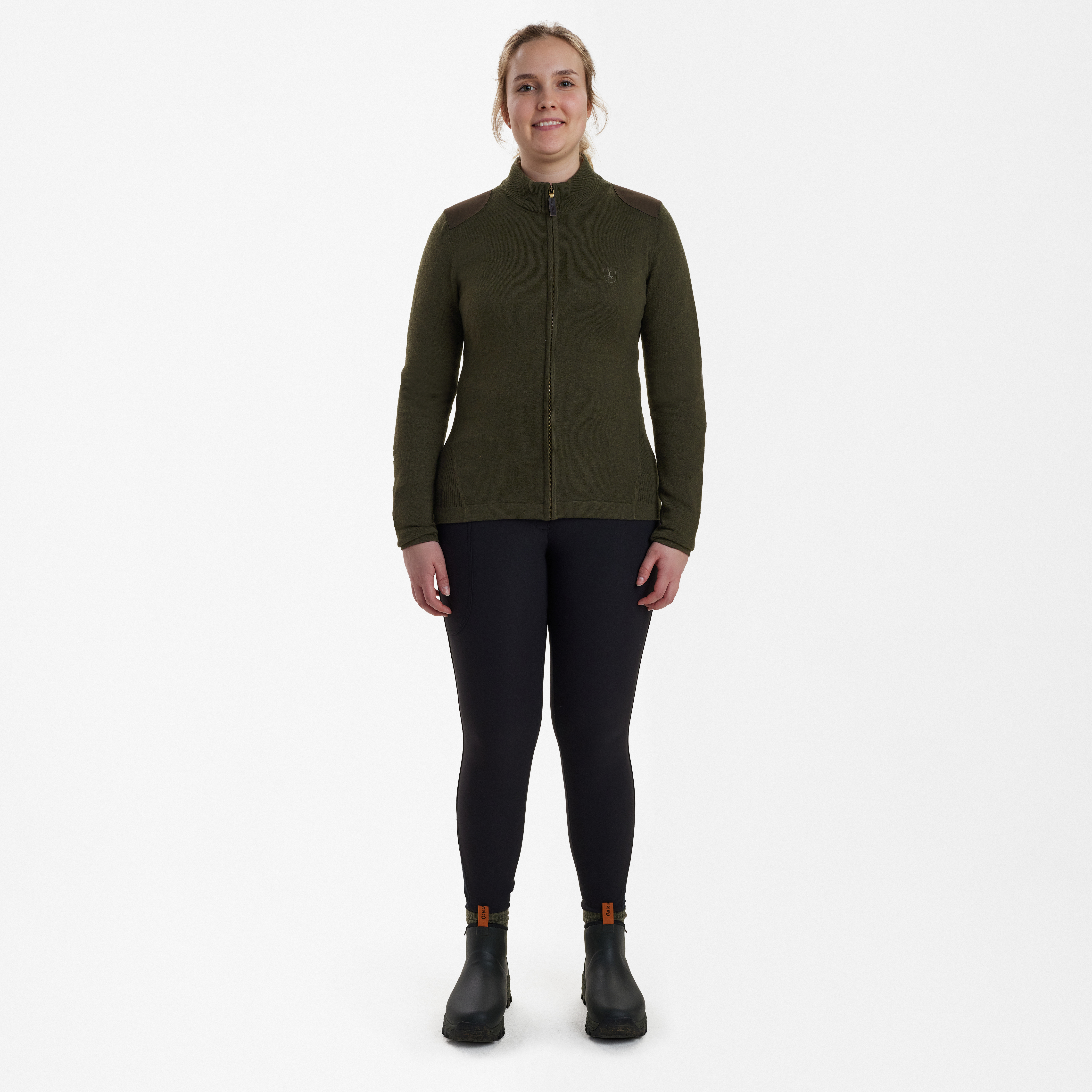 Lady Darlington Strick-Cardigan - Green Melange