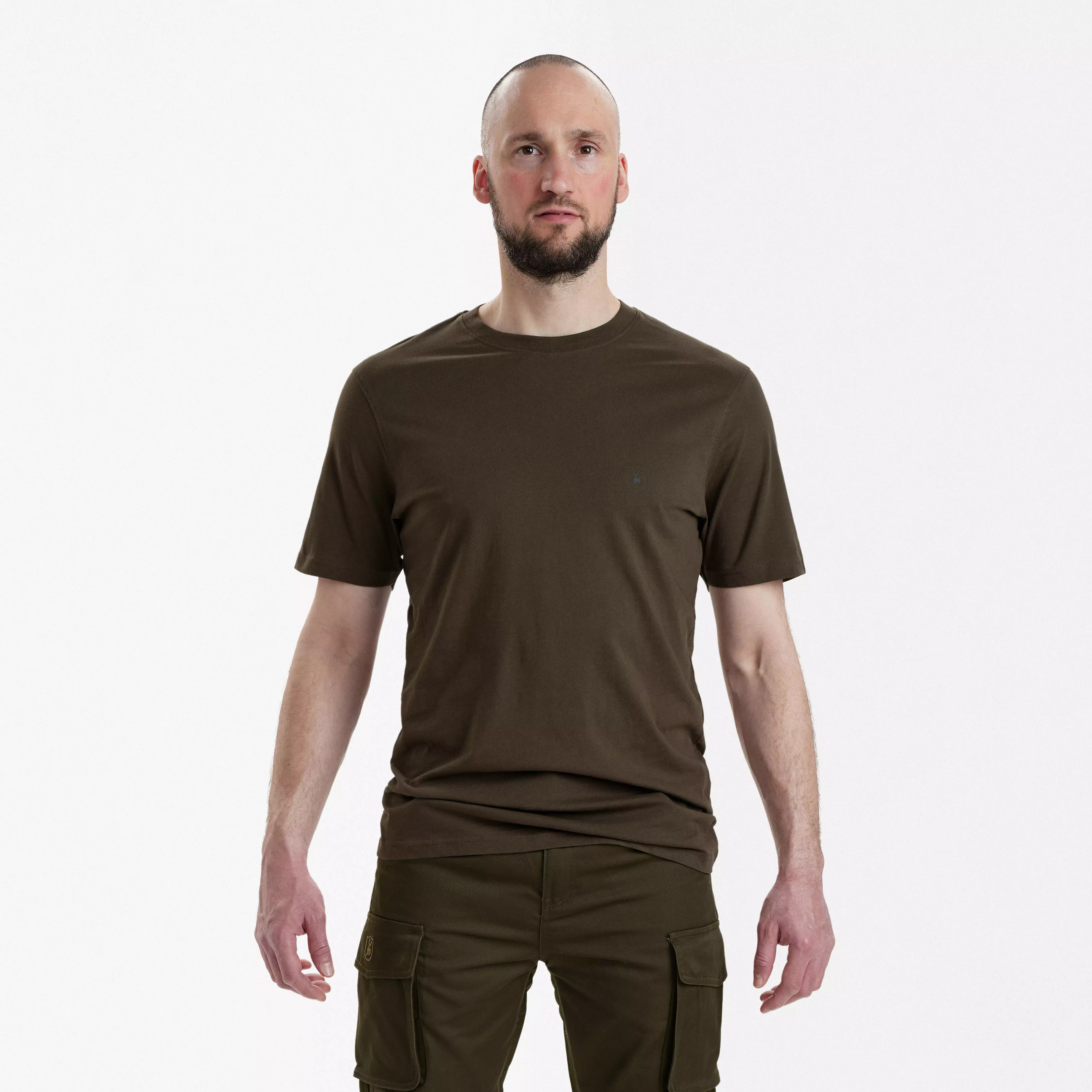 T-Shirt 2 pak - Green/Brown Leaf