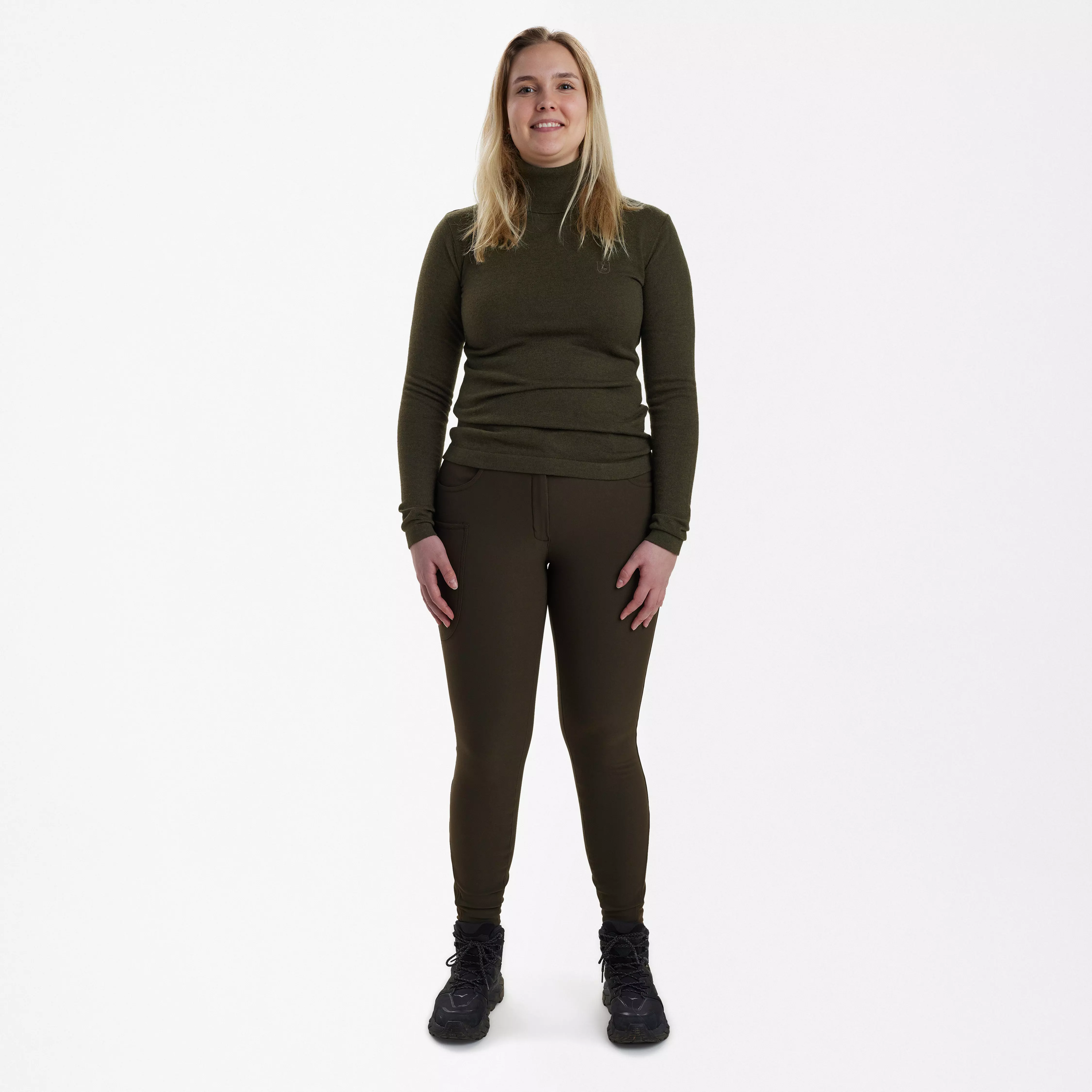 Lady Darlington Rollkragen - Green Melange