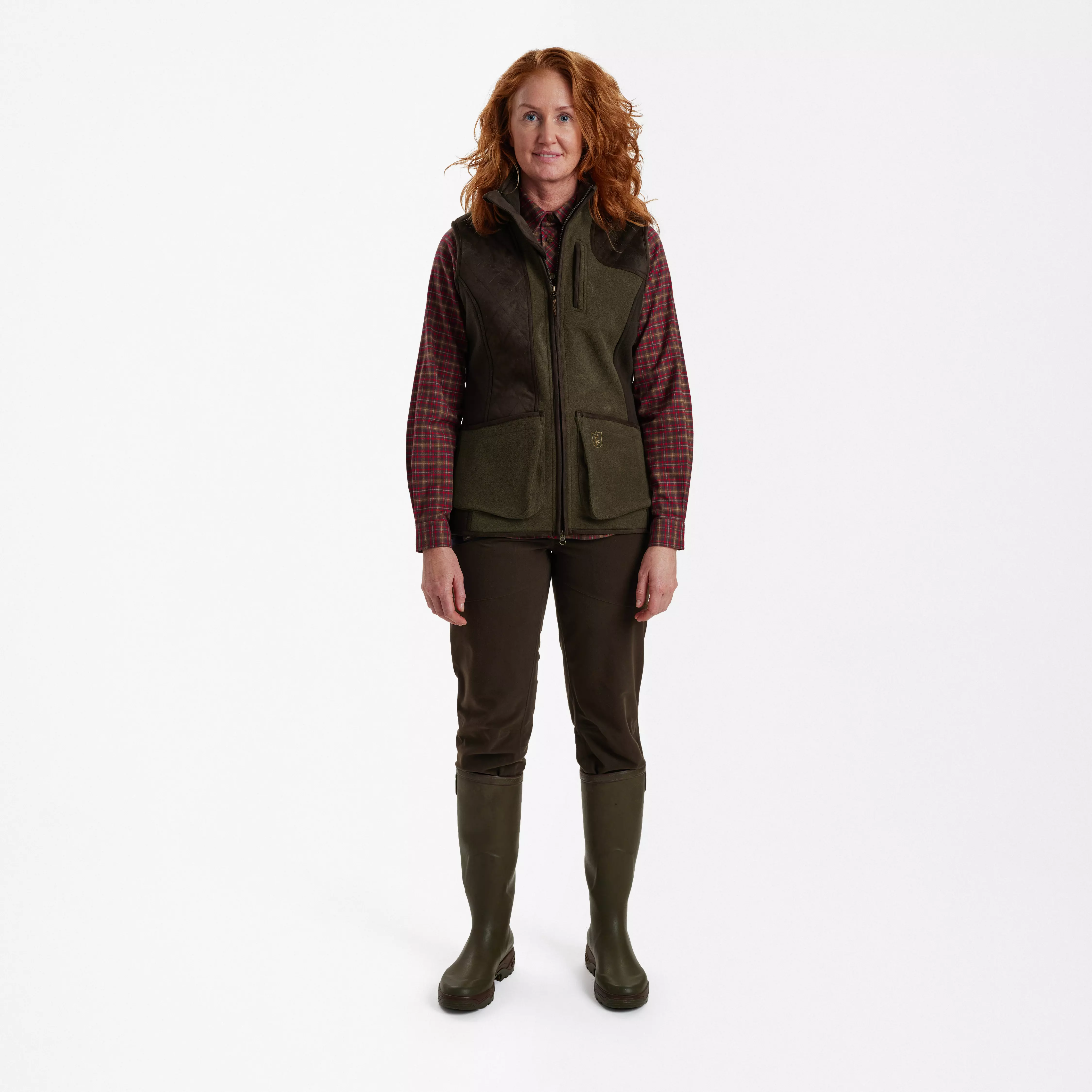 Lady Pam Shooting Weste - Graphite Green Melange