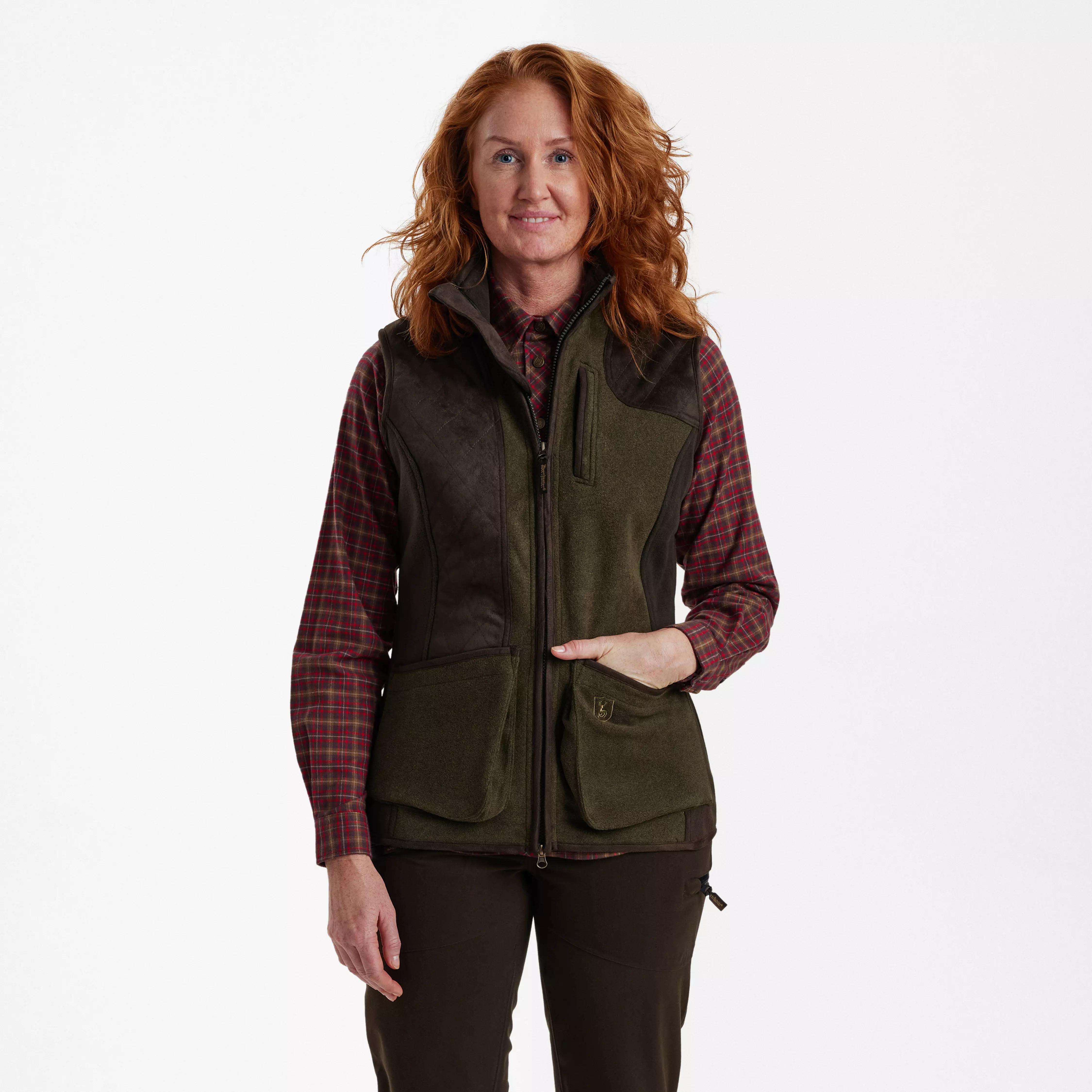 Lady Pam Shooting Weste - Graphite Green Melange