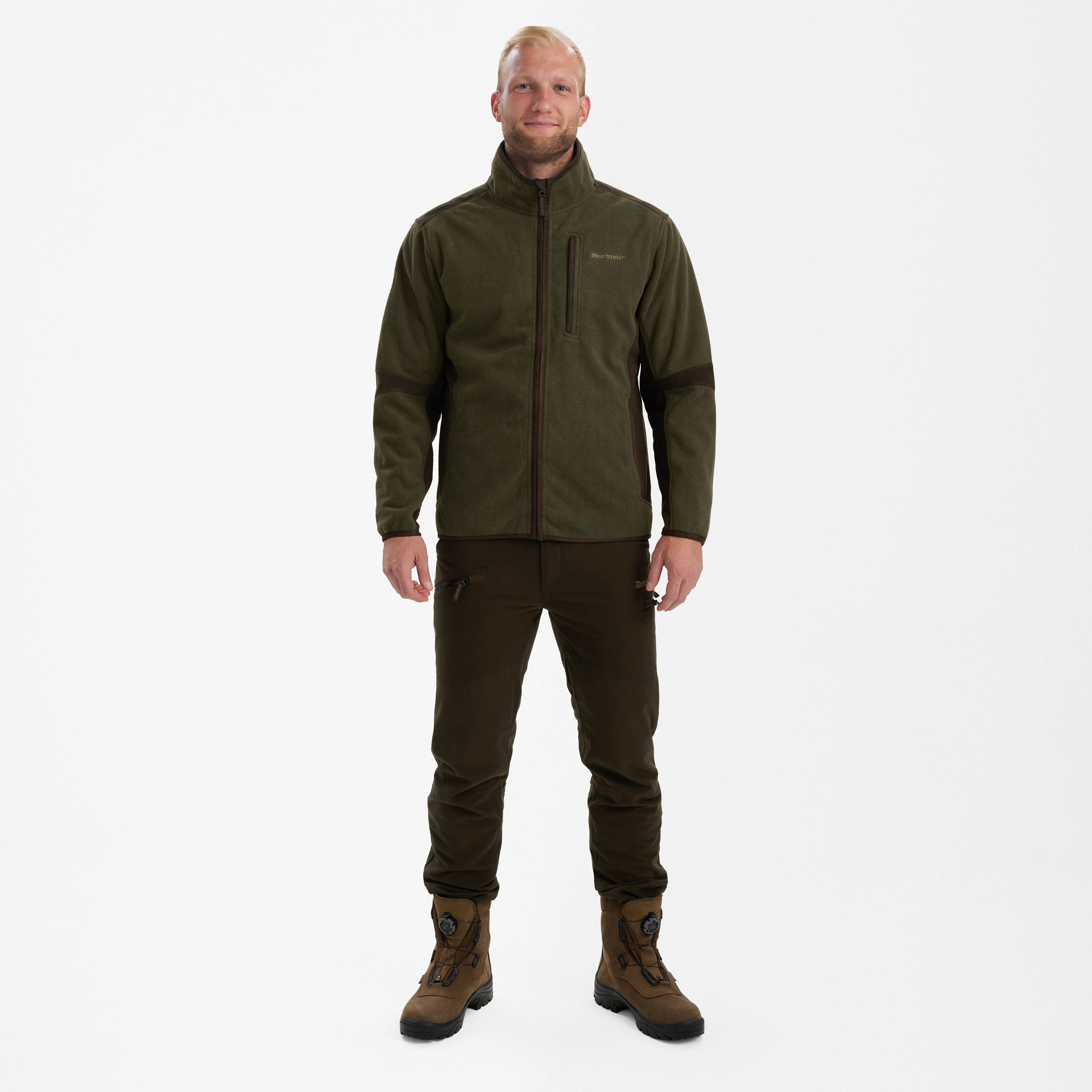 Gamekeeper Bonded Fleece Jacke - Graphite Green Melange