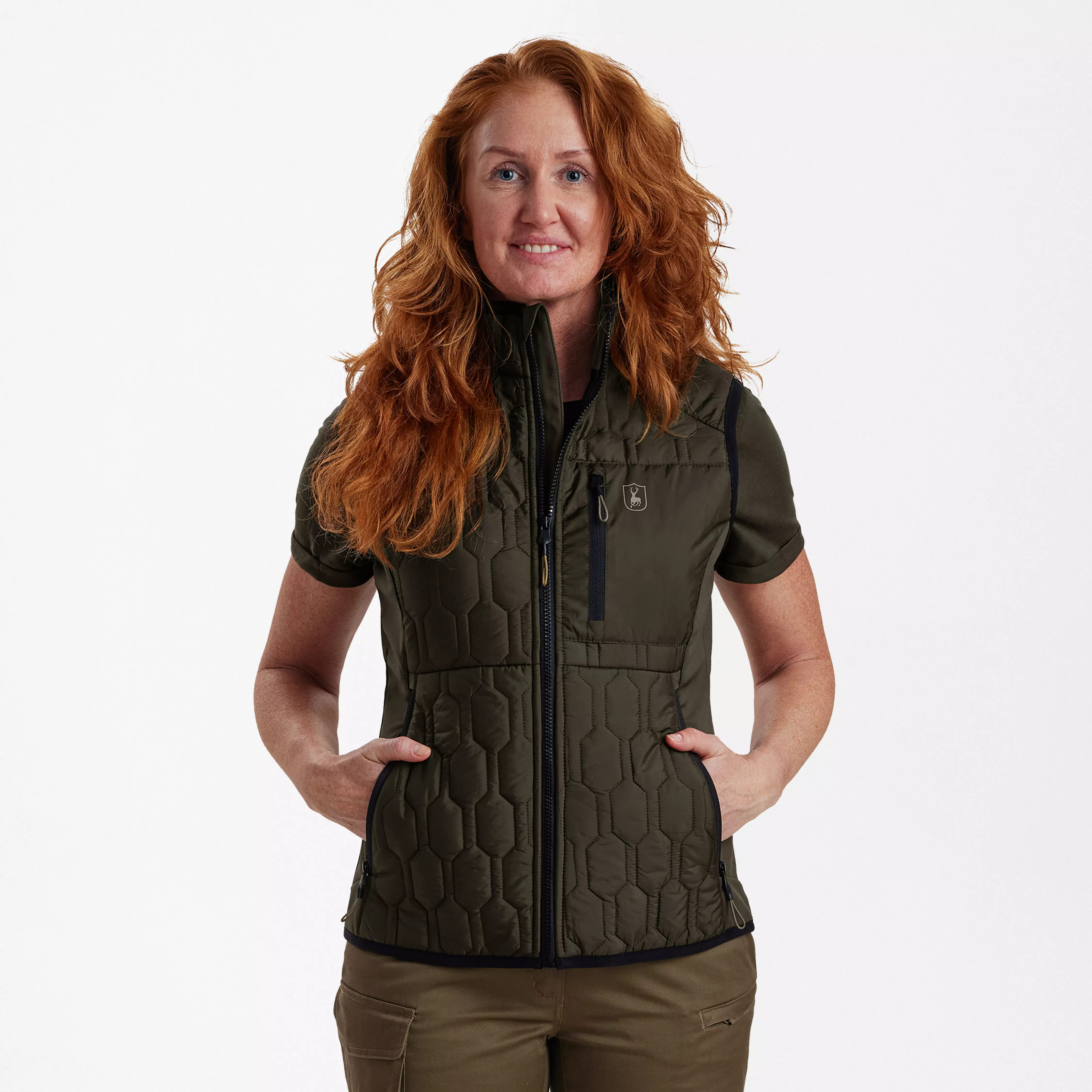 Lady Mossdale Steppweste - Forest Green