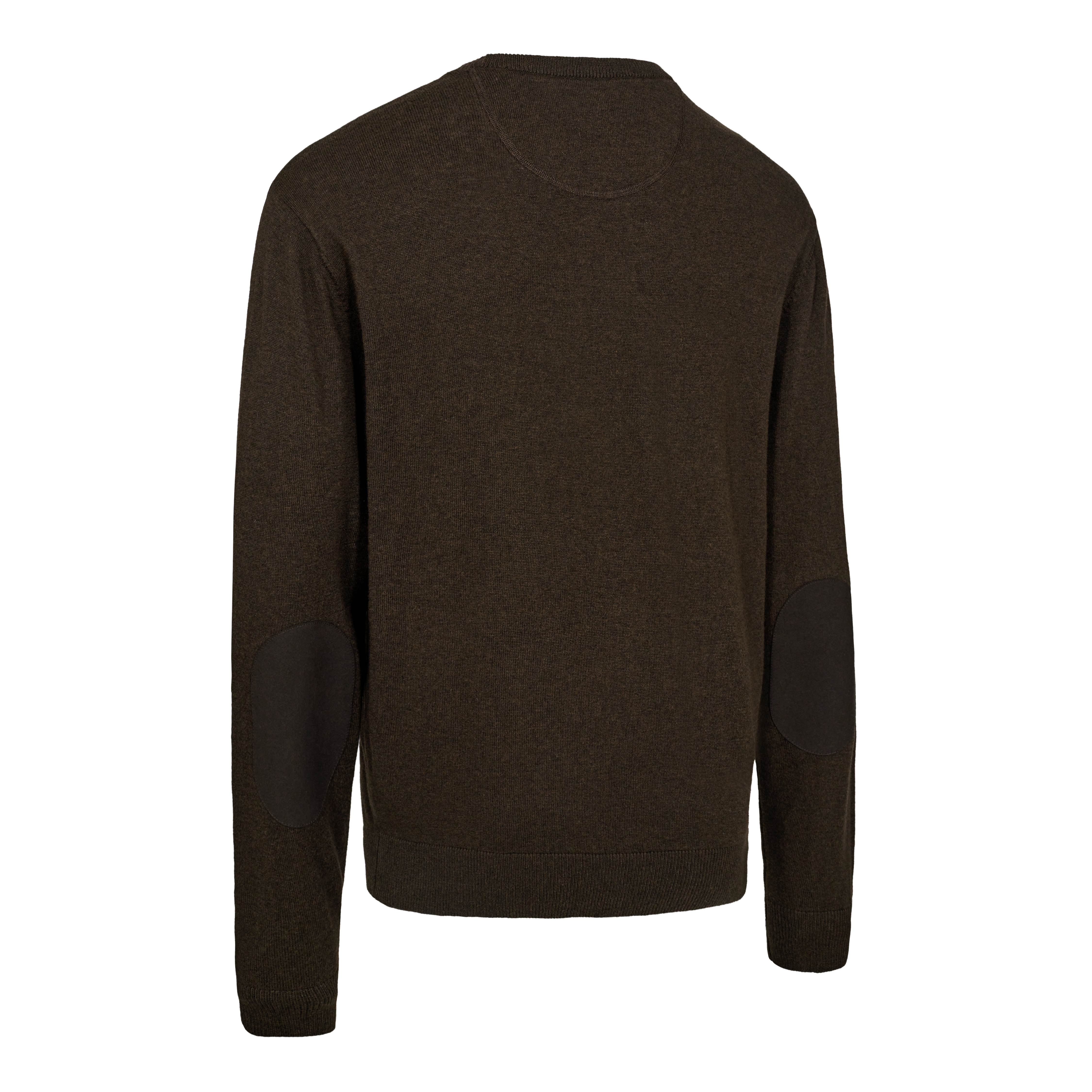 Harrington Strickpullover mit Rundhalsausschnitt - Brown Melange