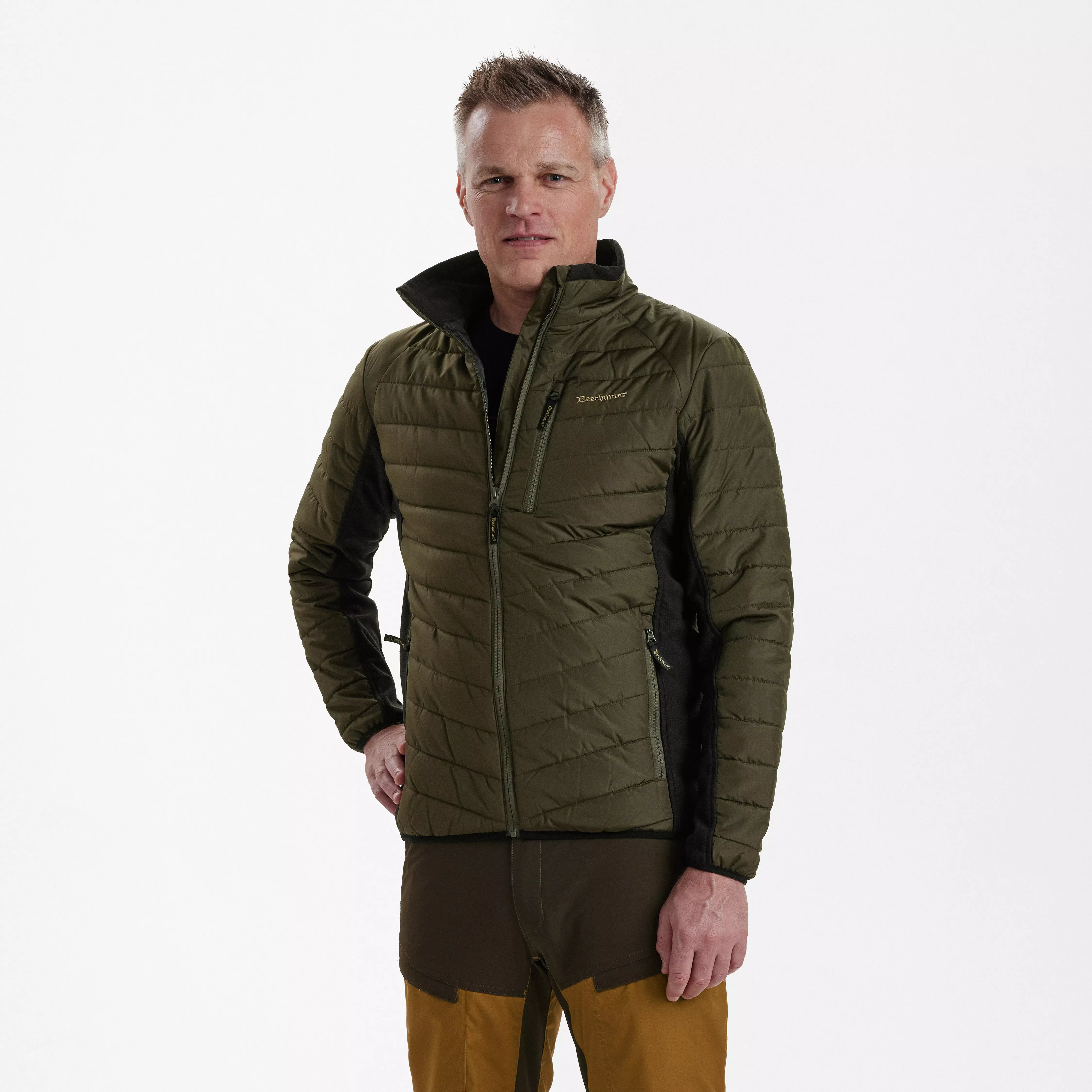 Moor Wattierte Jacke mit Softshell - Adventure Green Moor Wattierte Jacke mit Softshell - Adventure Green