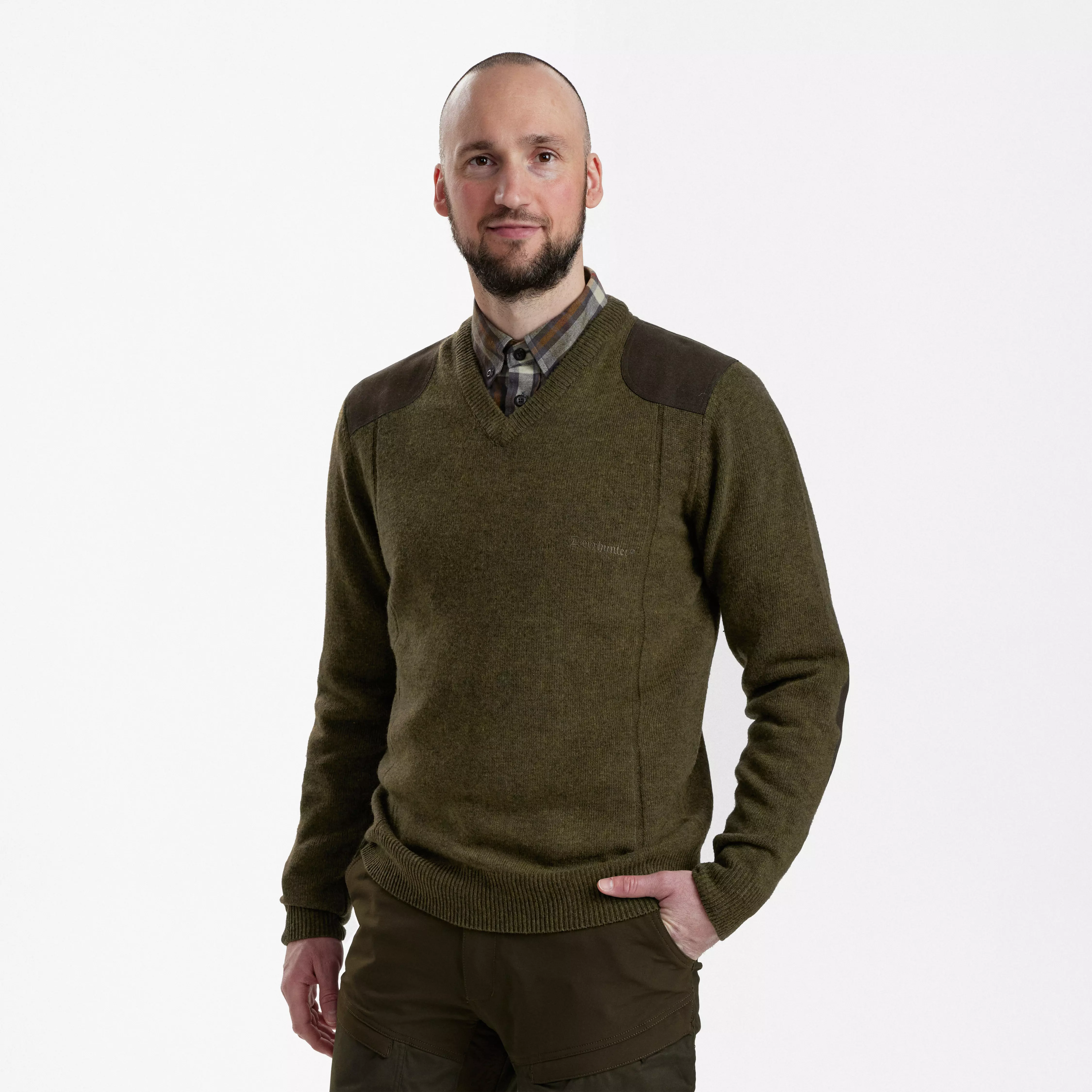 Sheffield Pullover mit V-Ausschnitt - Cypress