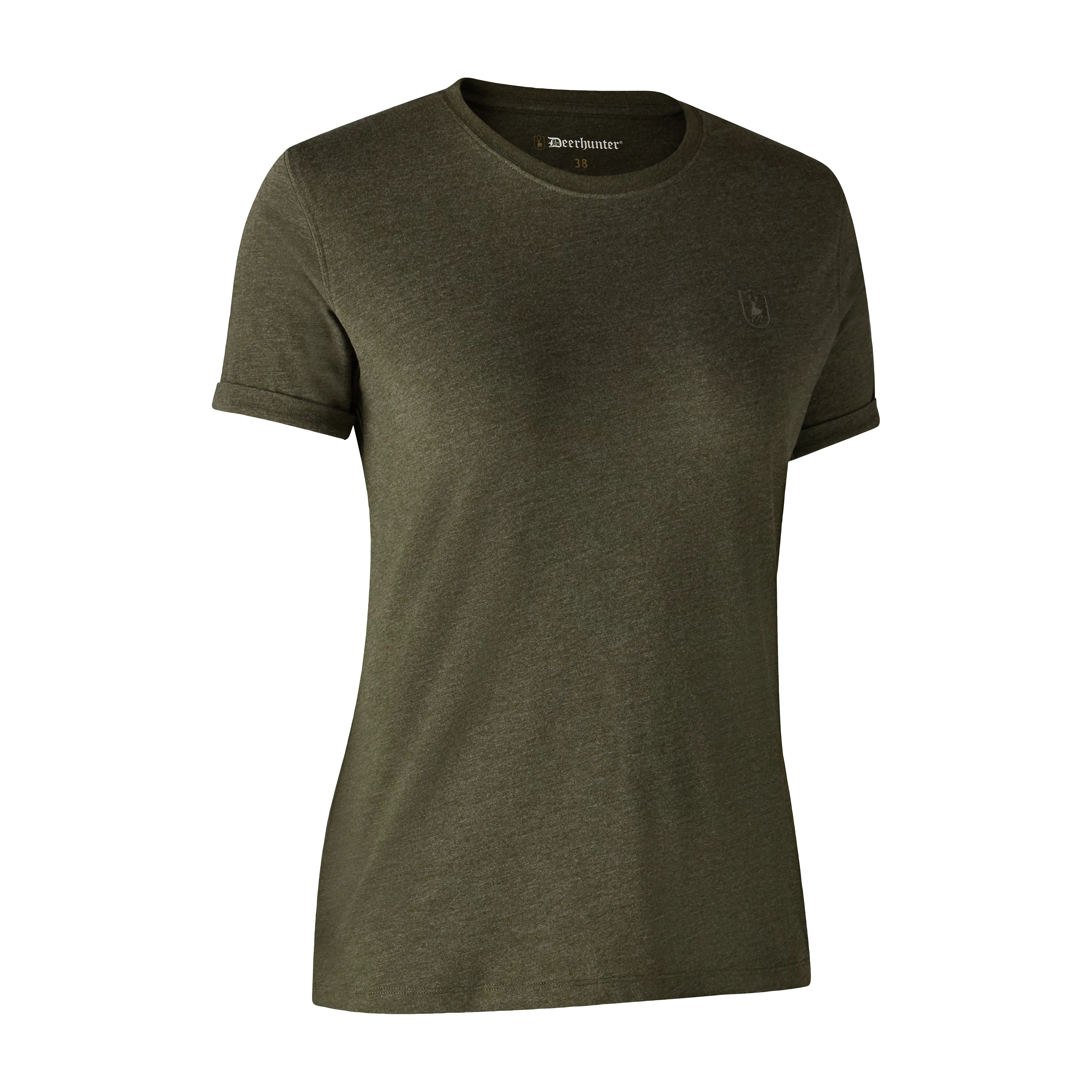 Ladies Basis T-shirt im 2er-Pack - Adventure Green mel/Brown Leaf mel.