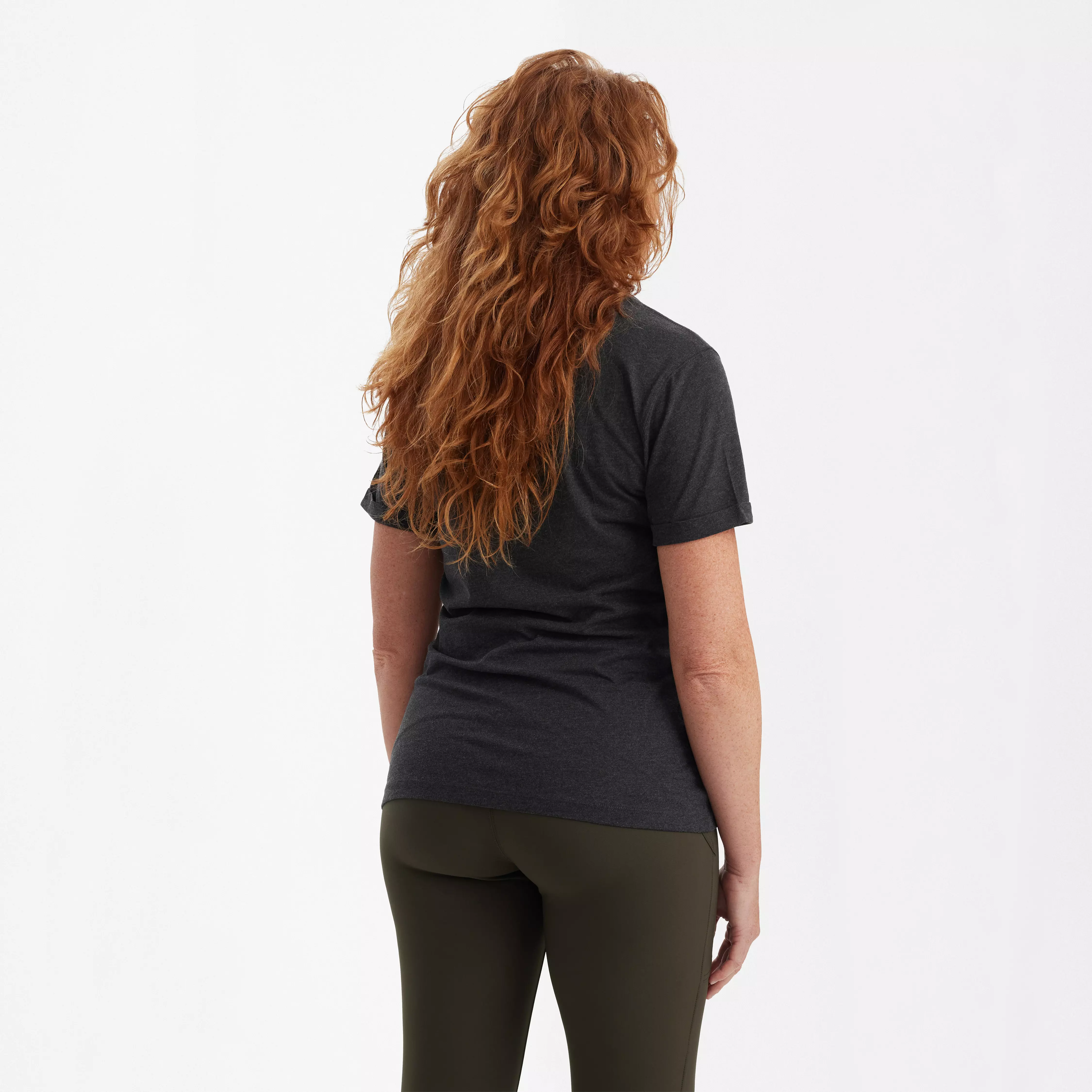 Ladies Basis T-shirt im 2er-Pack - Brown Leaf Melange