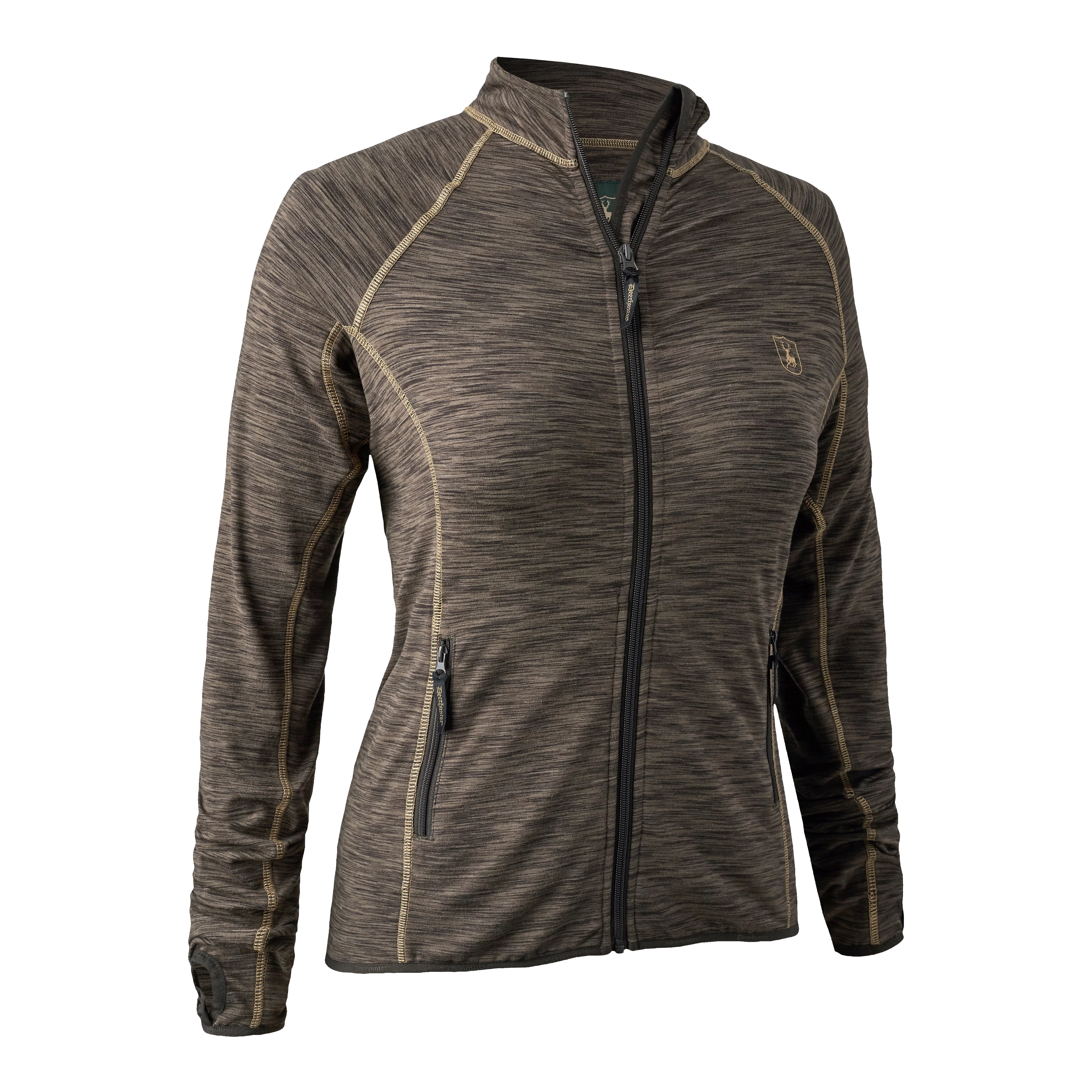 Lady Insulated Fleece - Brown Melange