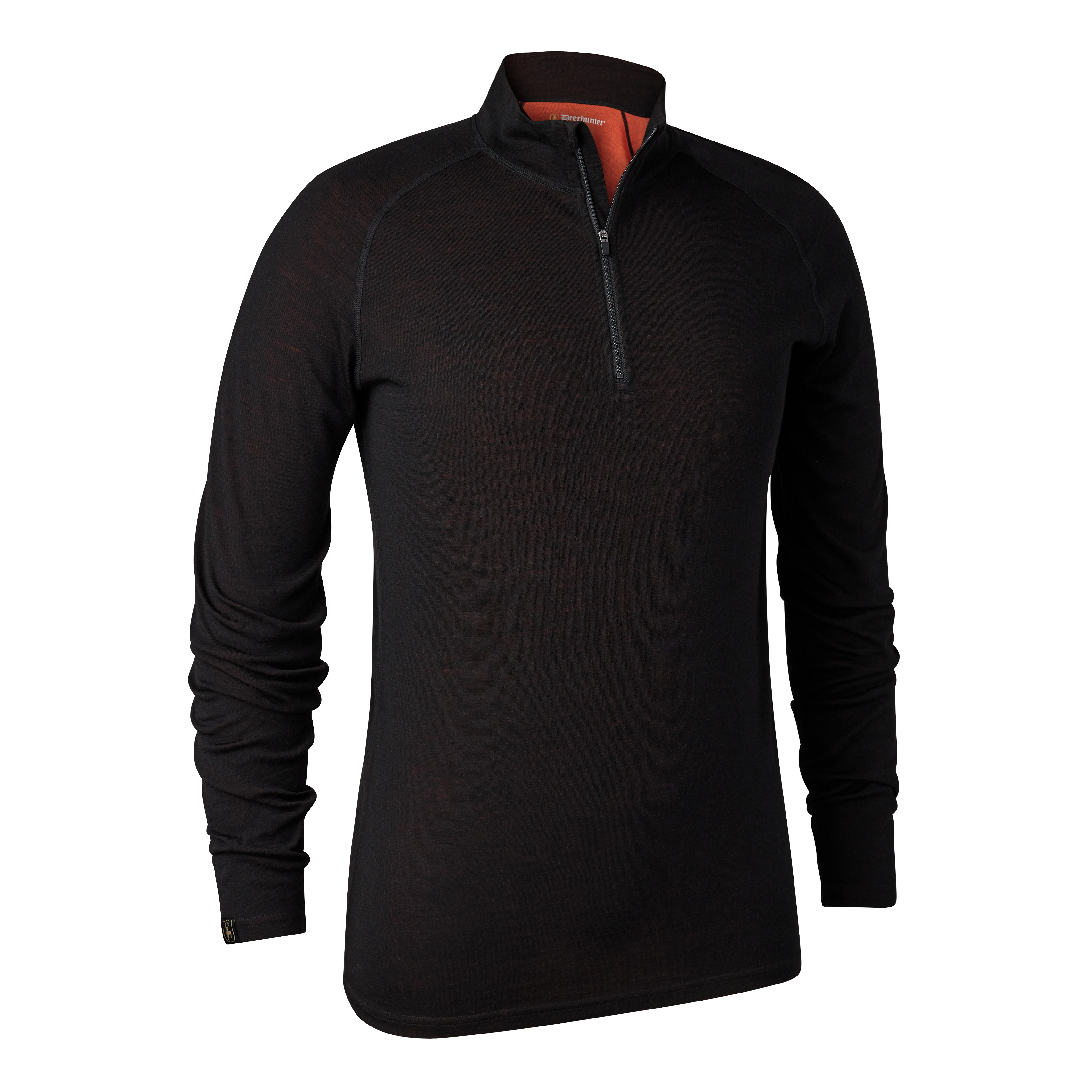 Quinn Merino-Unterhemd mit ½-Reißverschluss - Black Oak
