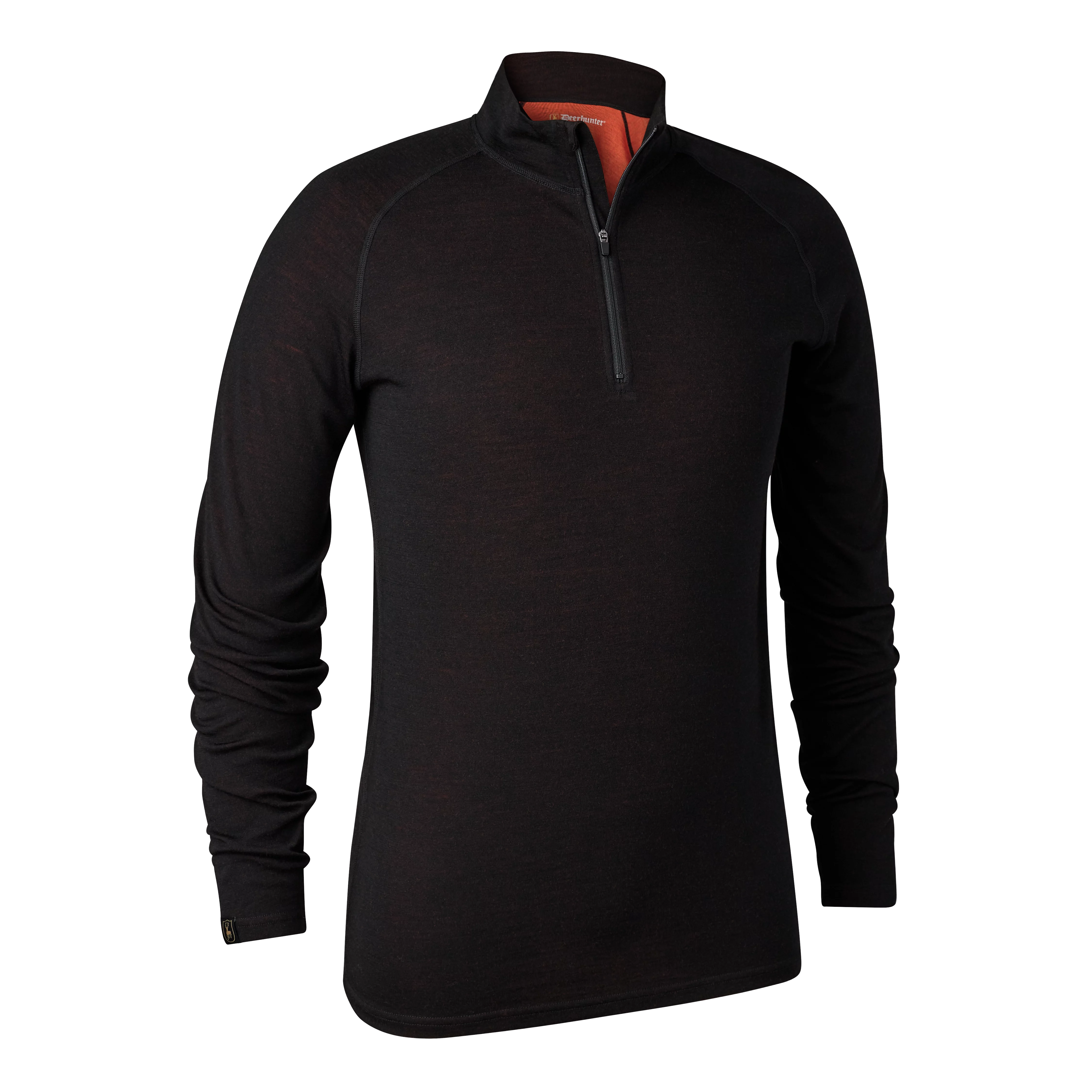 Quinn Merino-Unterhemd mit ½-Reißverschluss - Black Oak