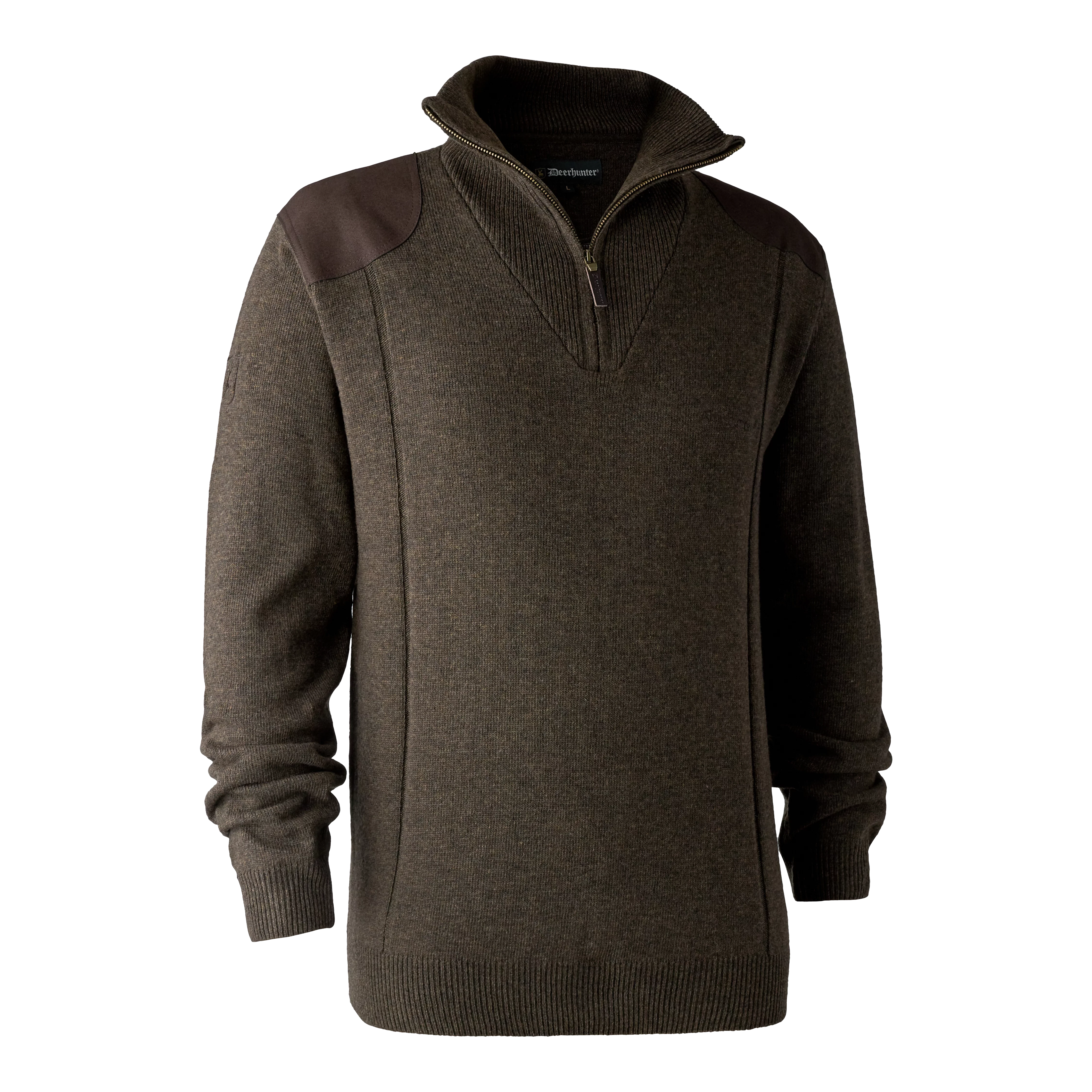 Sheffield Strick mit Reissverschluss - Dark Elm Sheffield Strick mit Reissverschluss - Dark Elm