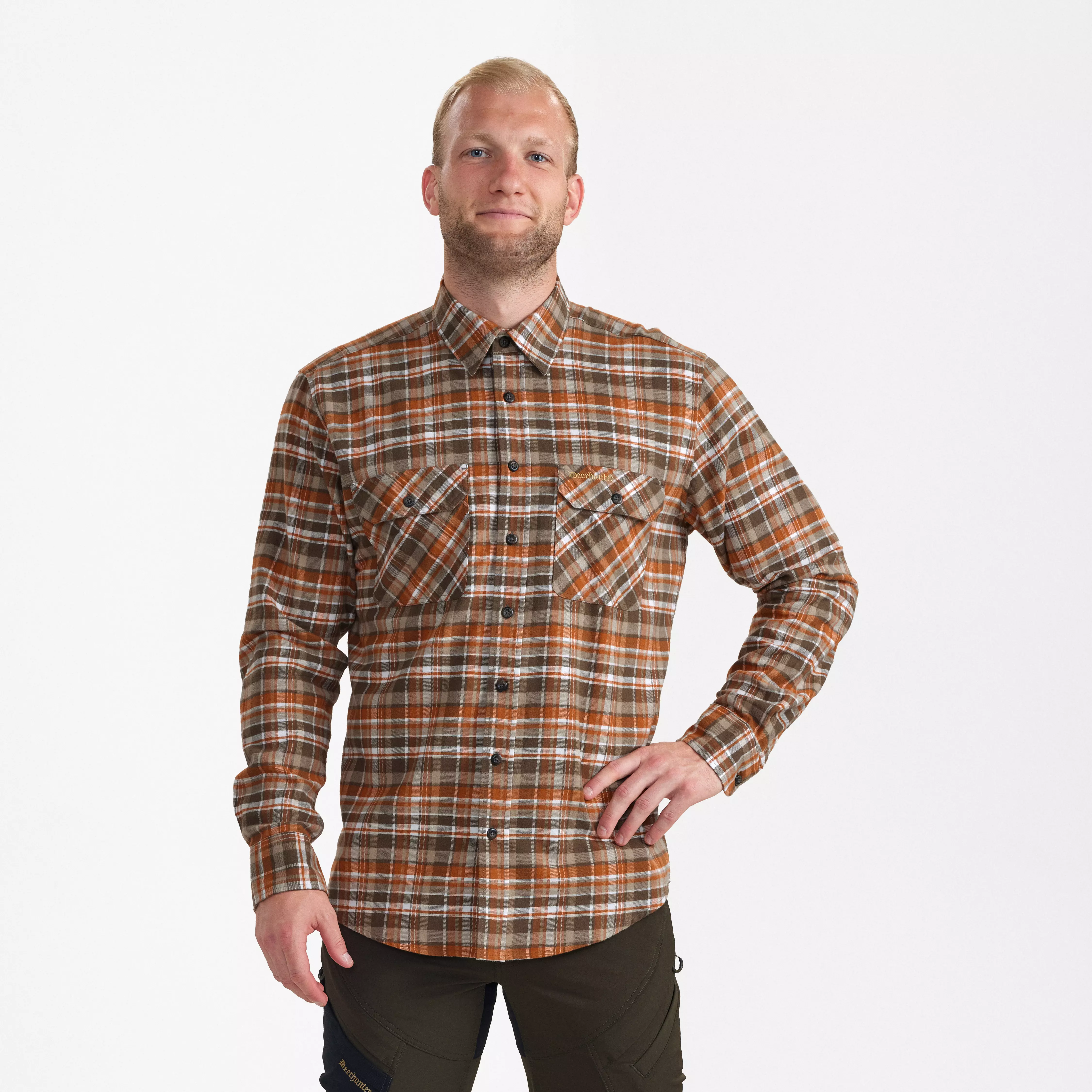 Andrew Hemd - Orange Check