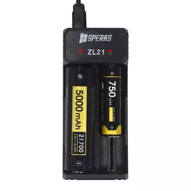 Speras ZL21 Ladegerät mit LED Anzeige 2 Slots Speras ZL21 Ladegerät mit LED Anzeige 2 Slots