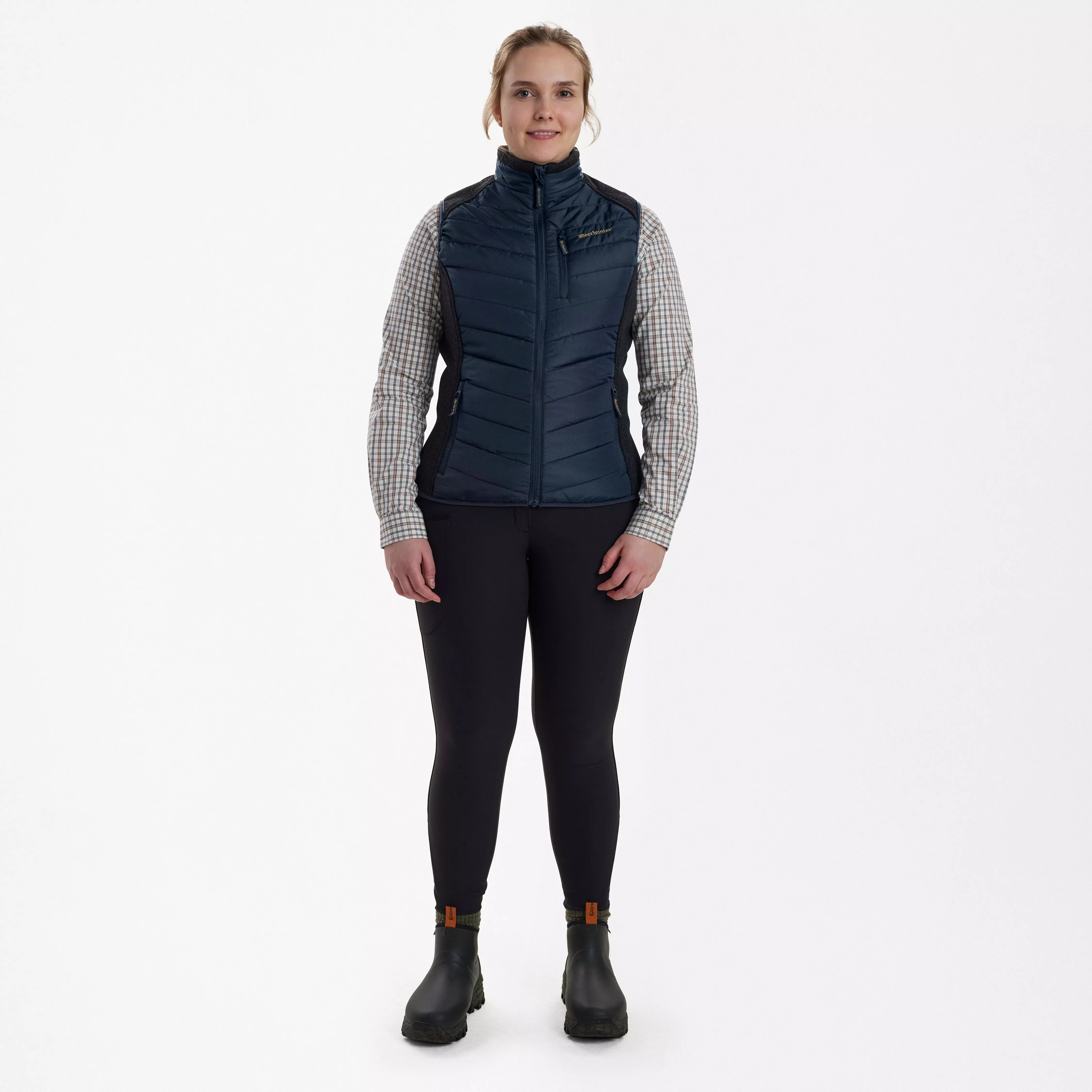 Lady Caroline Wattierte Weste - Dark Blue