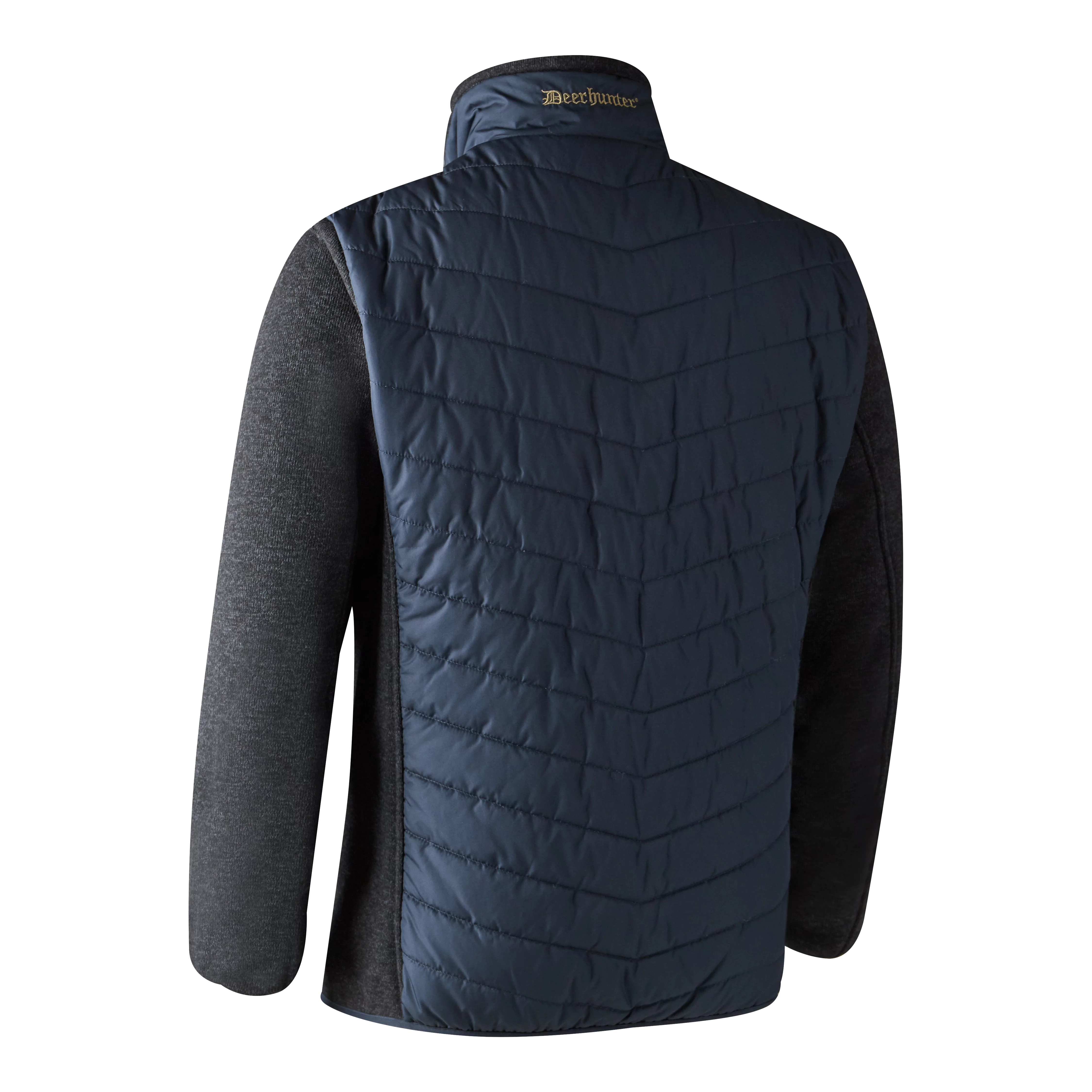 Moor Wattierte Jacke mit Strick - Dark Blue Moor Wattierte Jacke mit Strick - Dark Blue