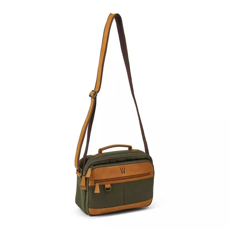 Waidmanns Leder/Canvas Umhängetasche Dusty