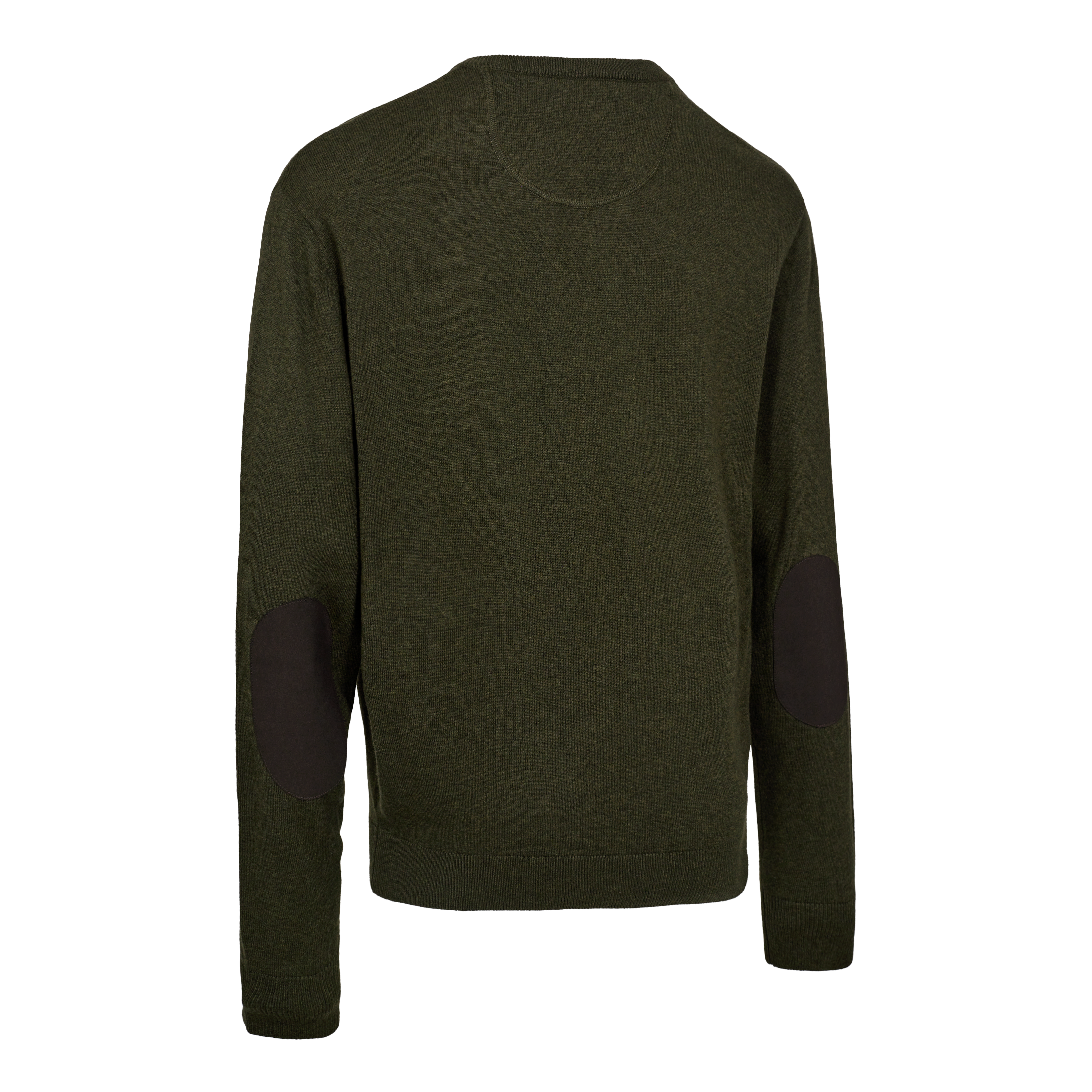 Harrington Strickpullover mit V-Ausschnitt - Forest Ember Melange