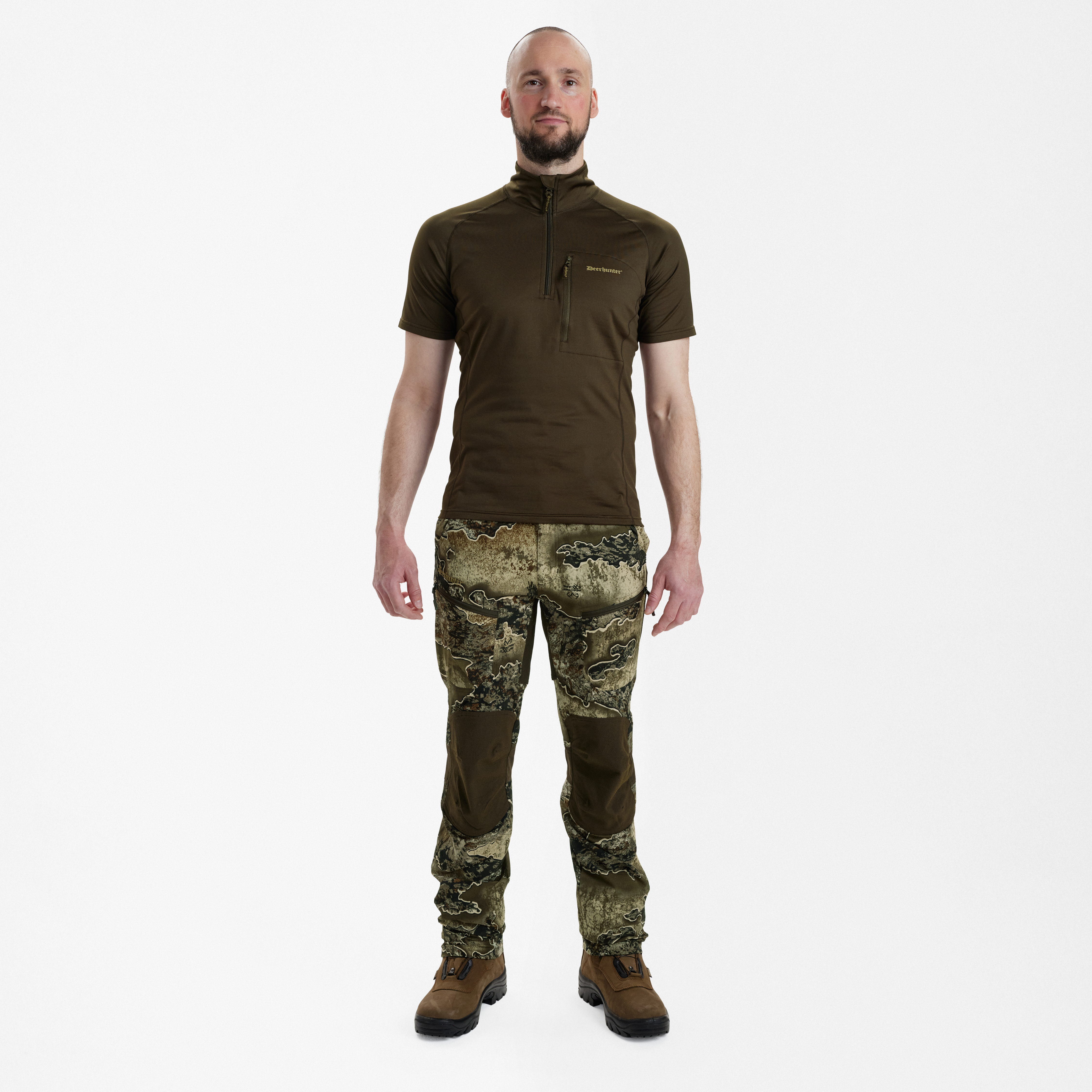 Excape Insulated T-Shirt mit RV-Kragen - Art Green