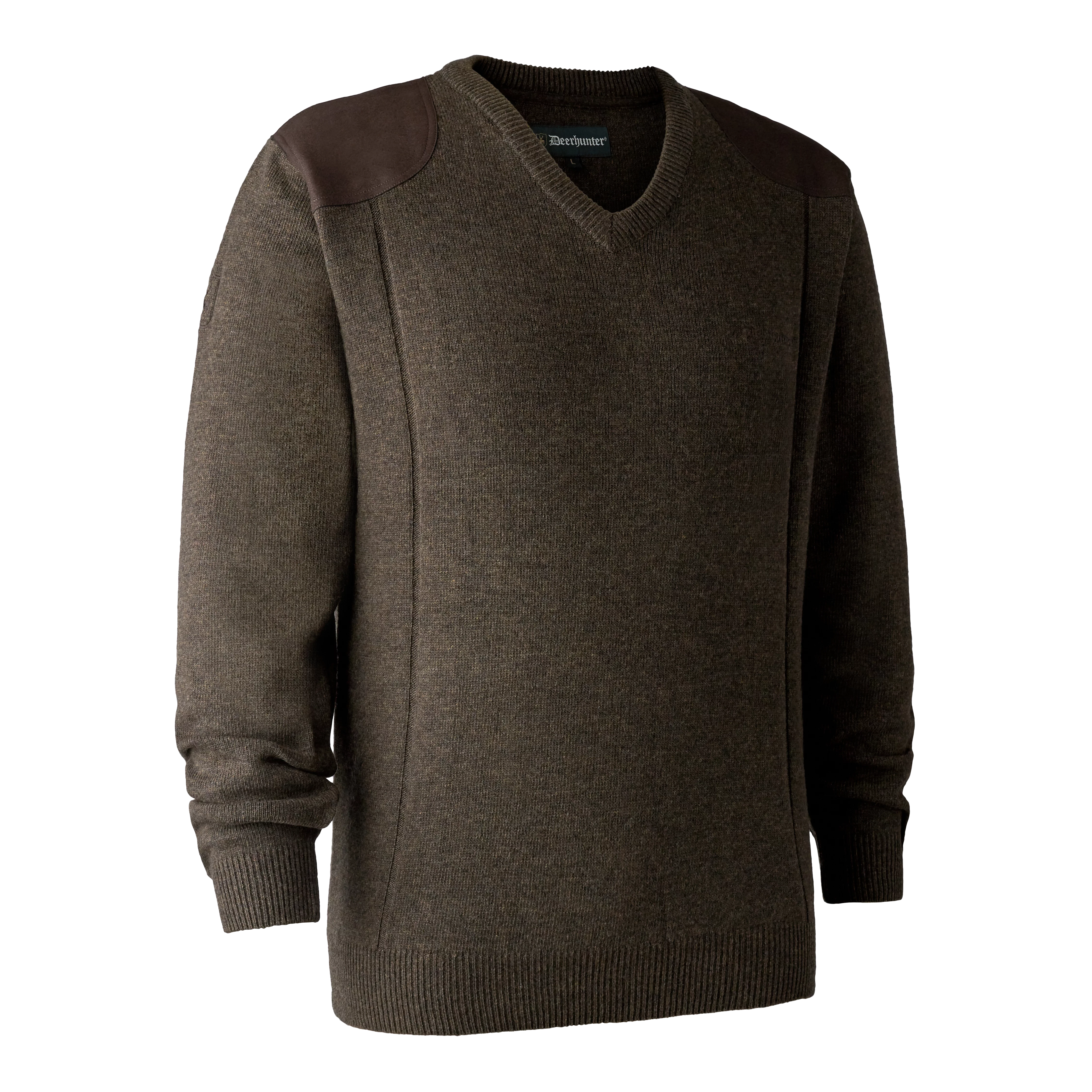 Sheffield Pullover mit V-Ausschnitt - Dark Elm