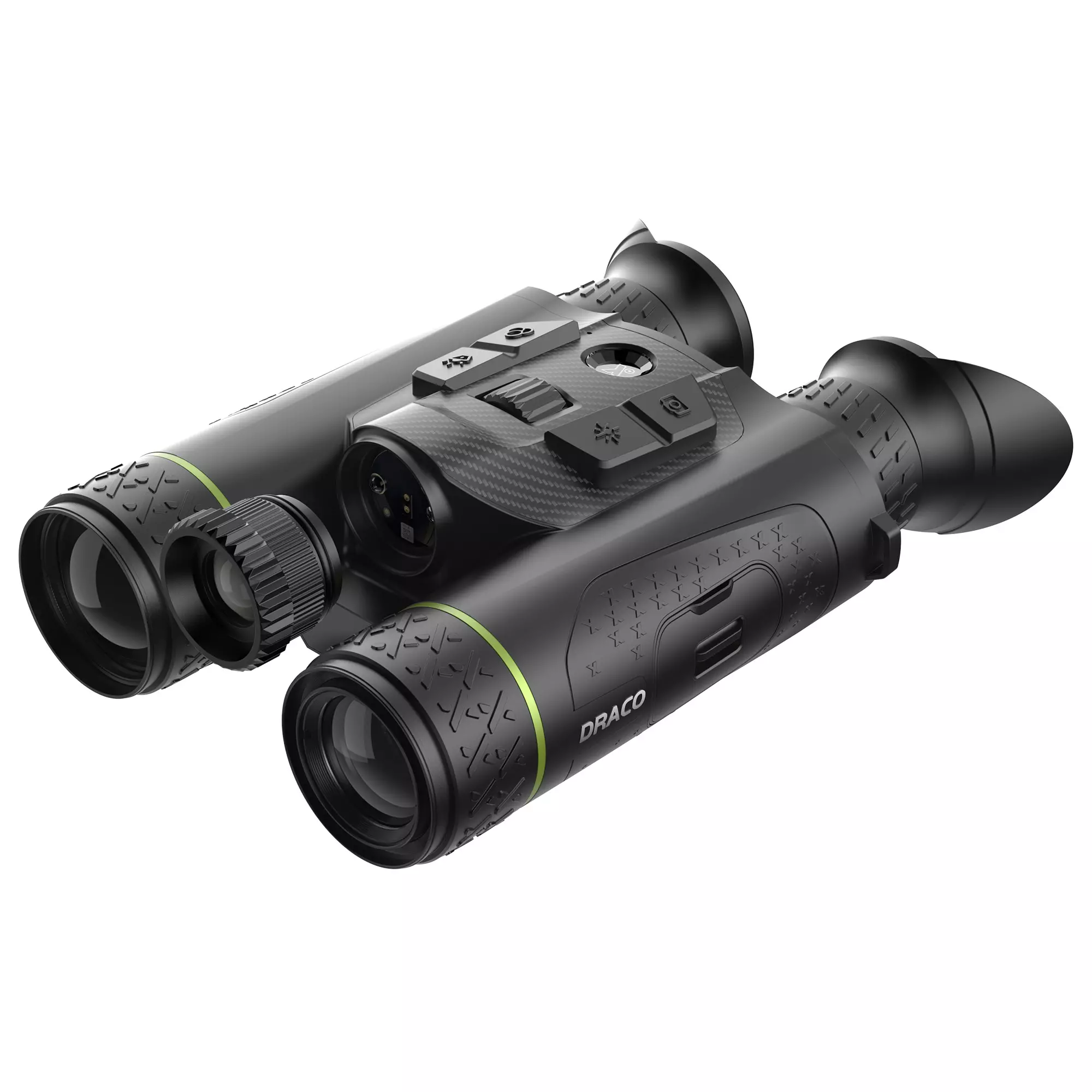 PIXFRA Draco D225-4K LRF Multispektrales 4-in-1 Wärmebildfernglas mit 4K-Nachtsichtkanal und Laser-Entfernungsmesser