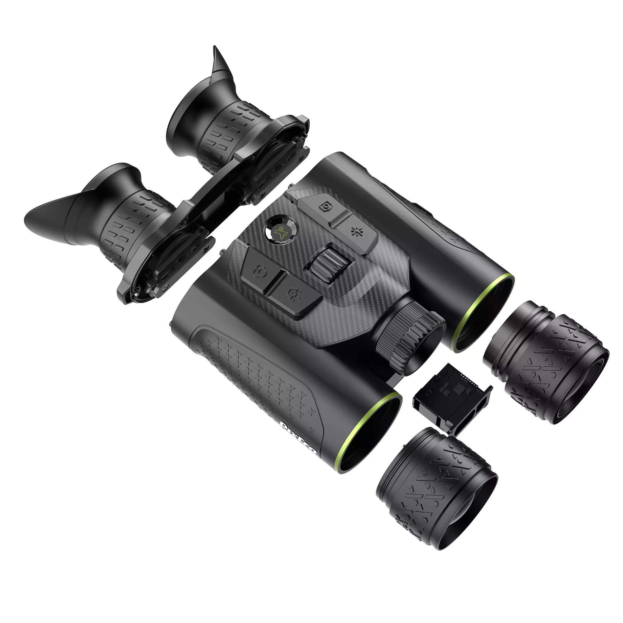 PIXFRA Draco D335-4K LRF Multispektrales 4-in-1 Wärmebildfernglas mit 4K-Nachtsichtkanal und Laser-Entfernungsmesser