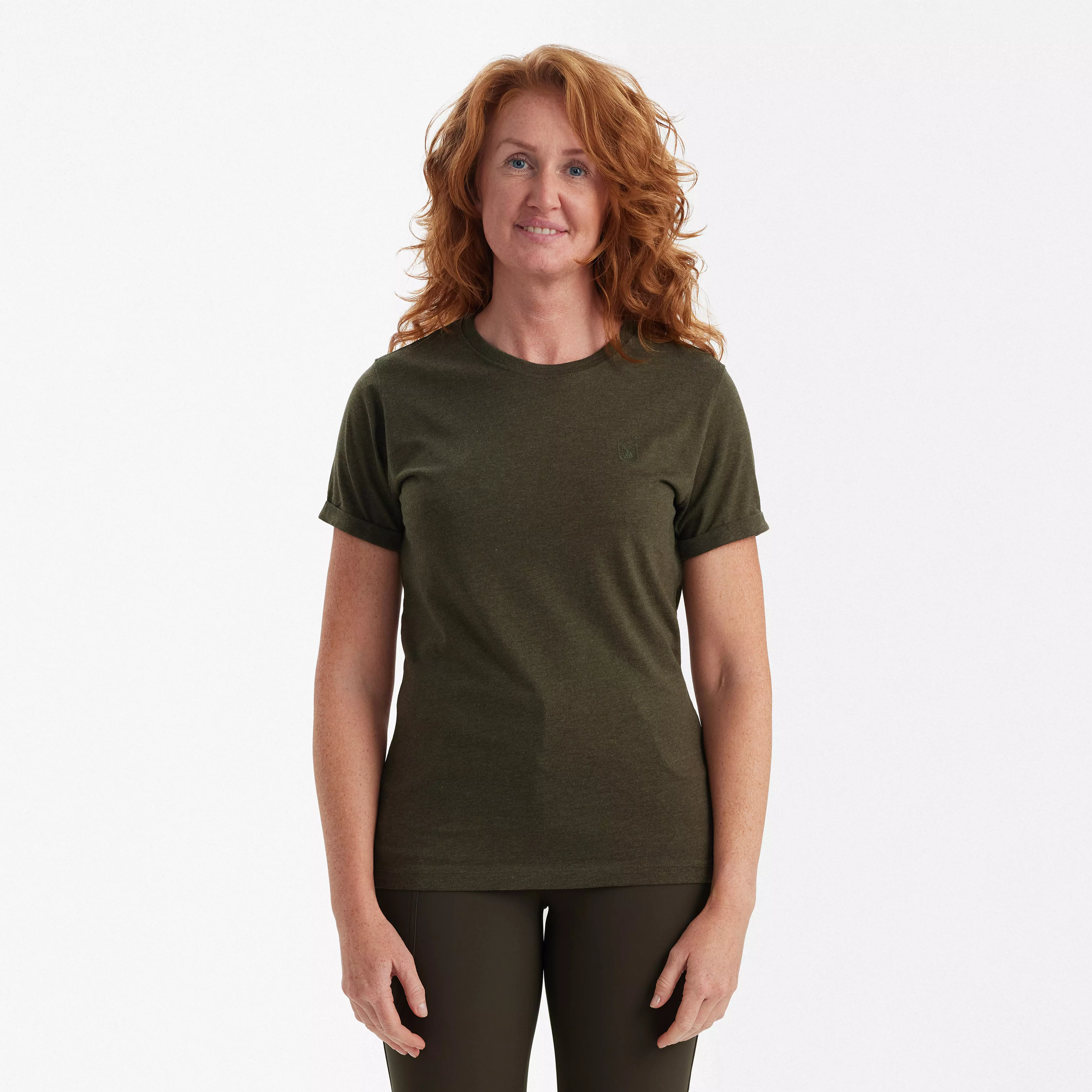 Ladies Basis T-shirt im 2er-Pack - Adventure Green Melange