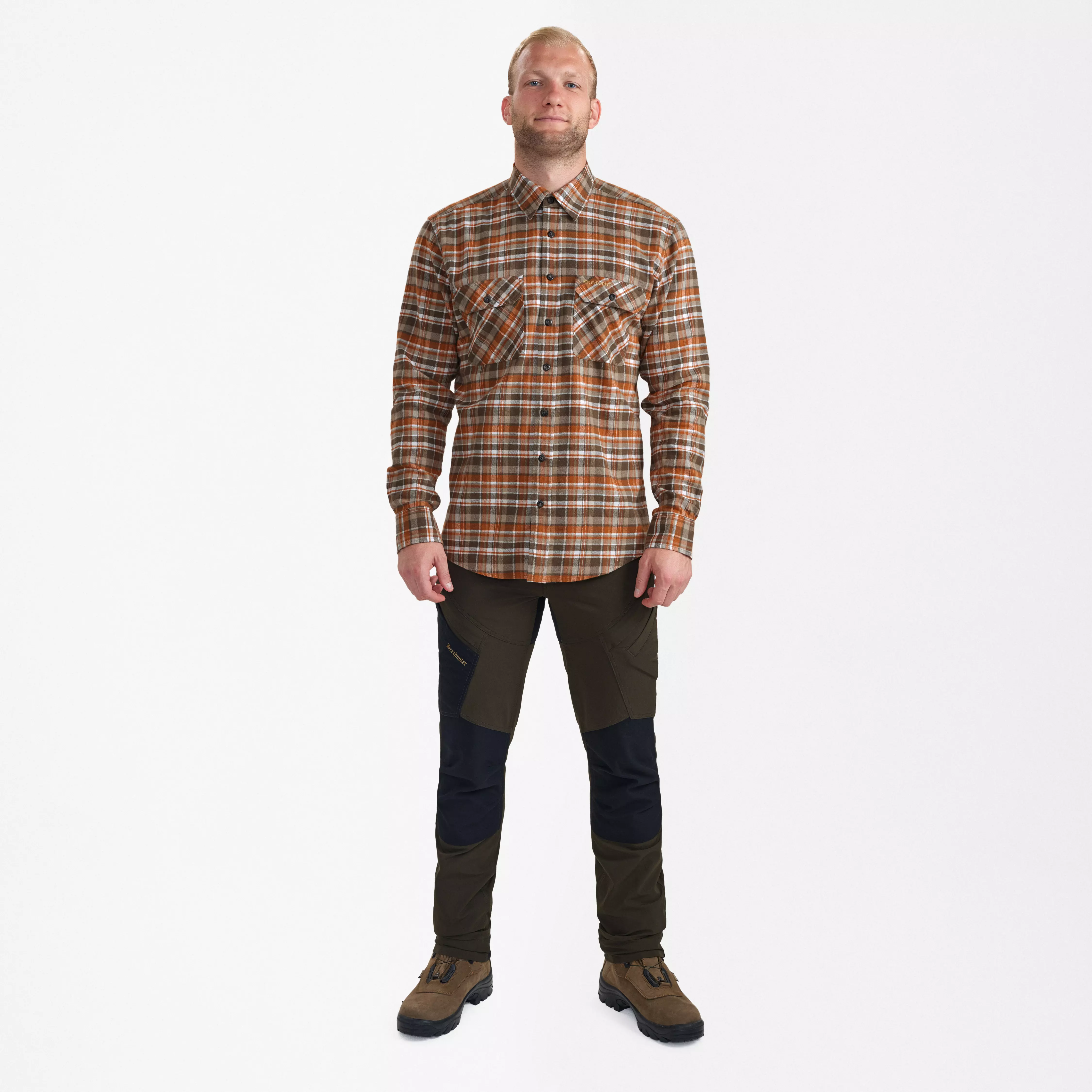 Andrew Hemd - Orange Check