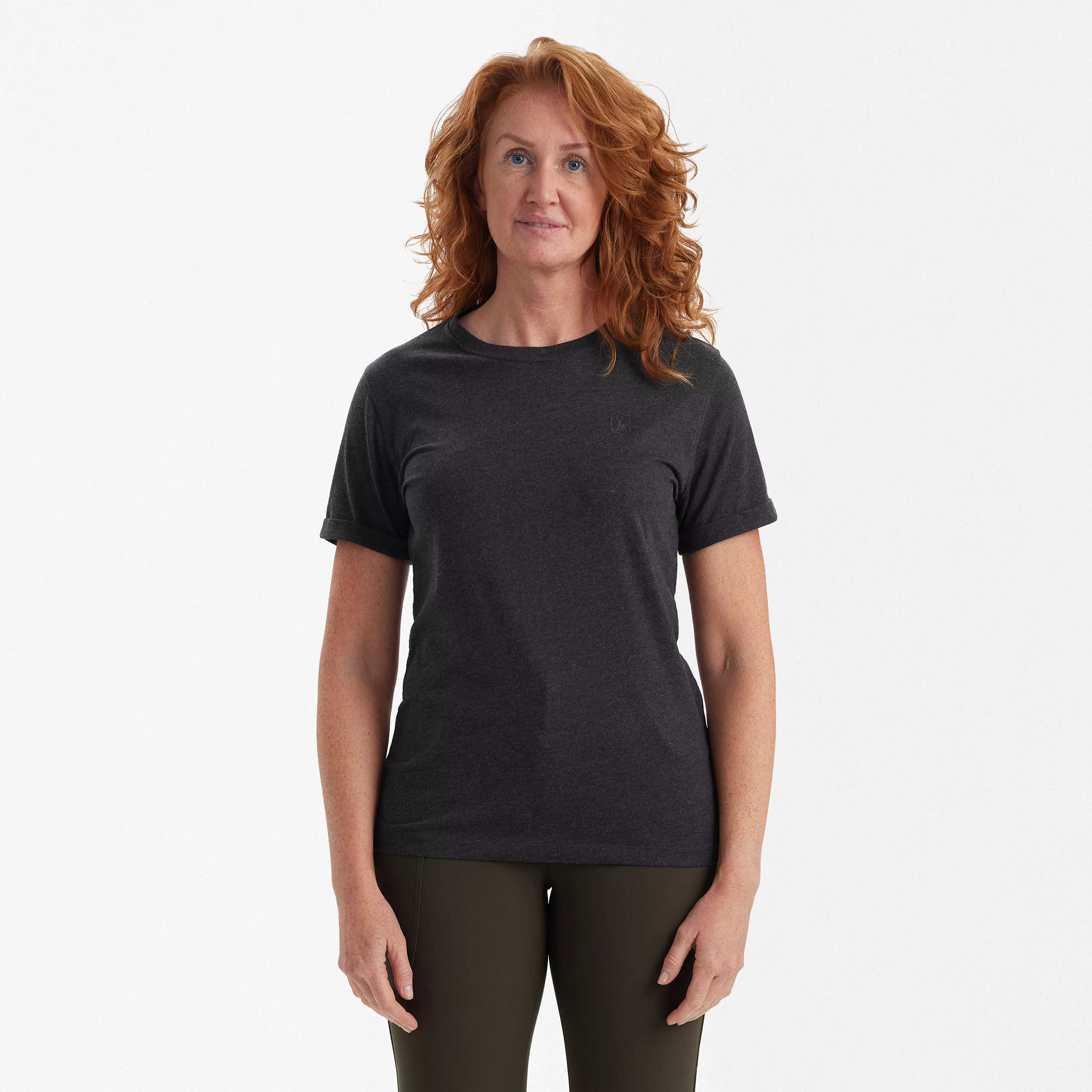 Ladies Basis T-shirt im 2er-Pack - Adventure Green Melange