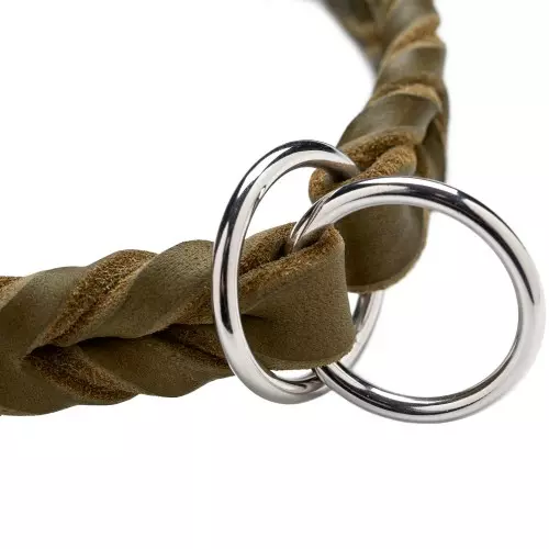 Hunter Dressurhalsung Solid Education Leder/Olivgrün Hunter Dressurhalsung Solid Education Leder/Olivgrün