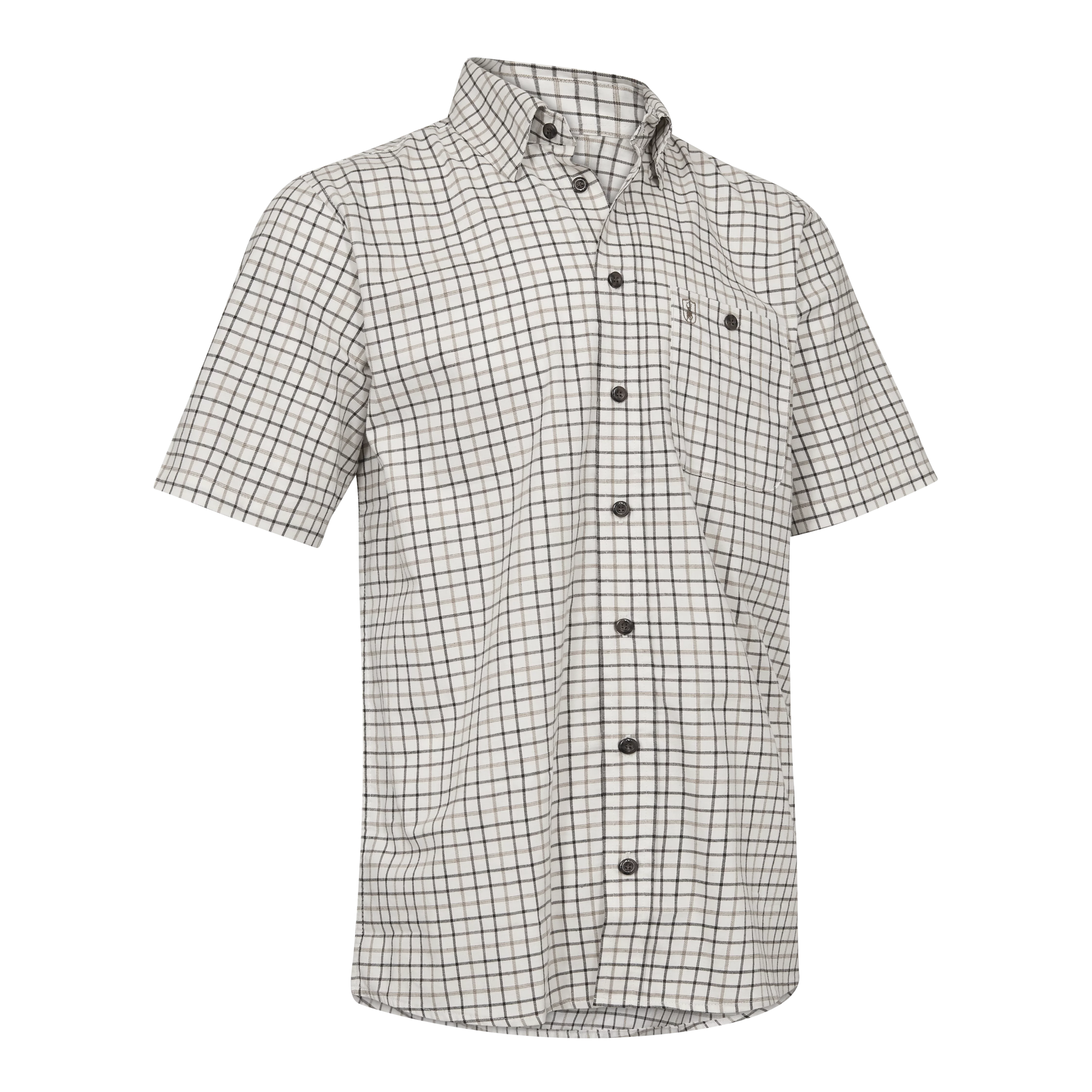 Gavin Kurzarmhemd - Beige Check