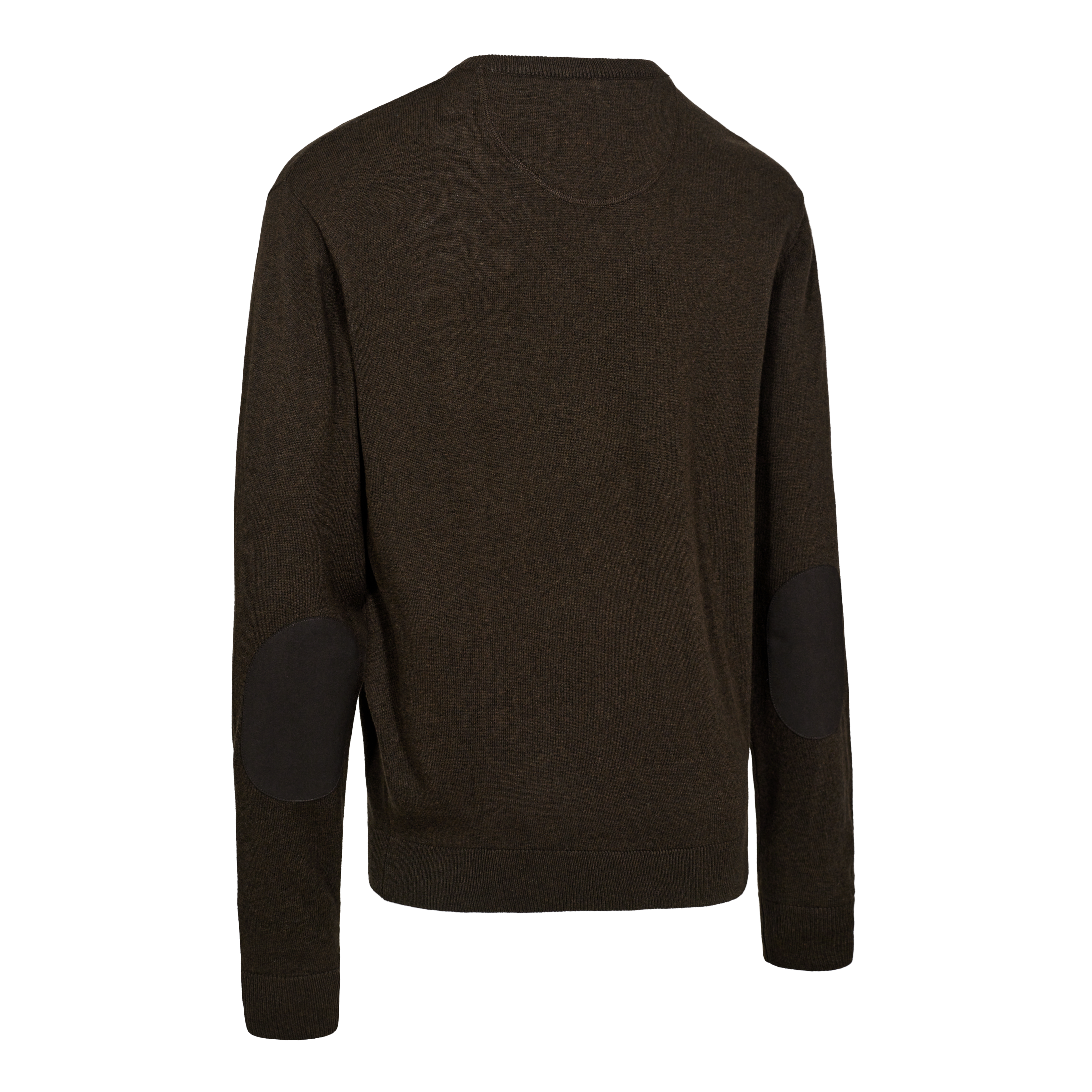 Harrington Strickpullover mit V-Ausschnitt - Brown Melange