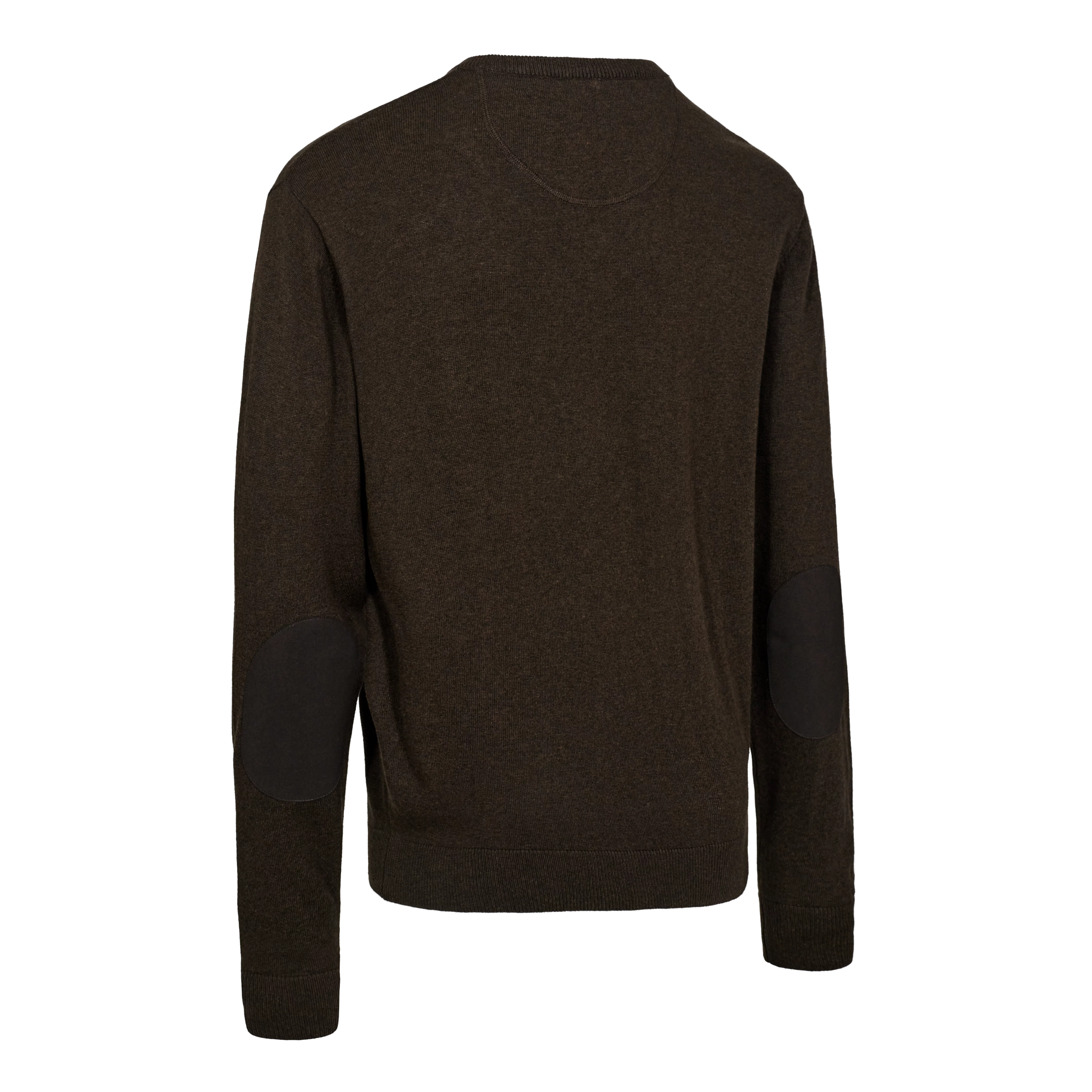 Harrington Strickpullover mit V-Ausschnitt - Brown Melange