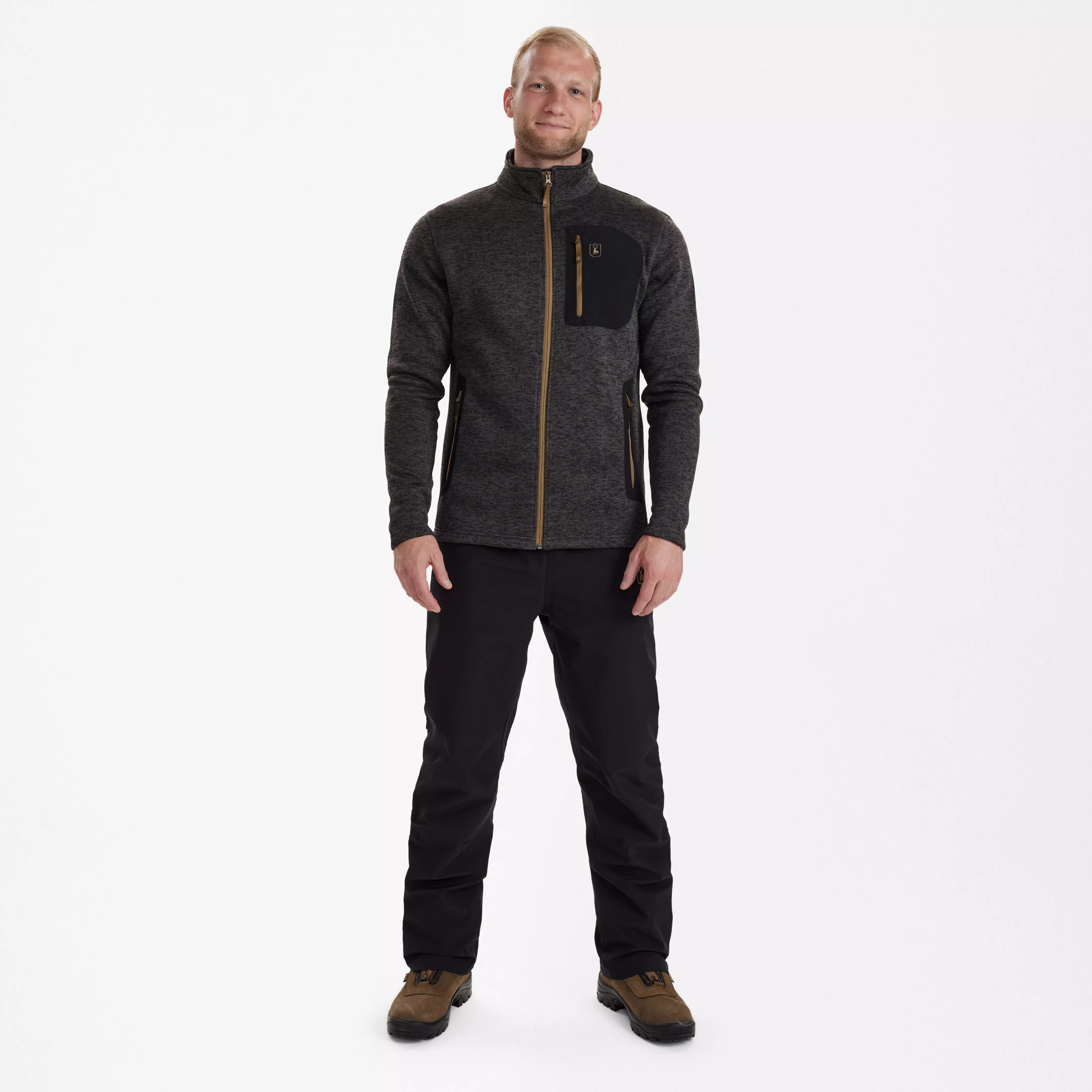 Sarek Strickjacke - Dark Grey melange