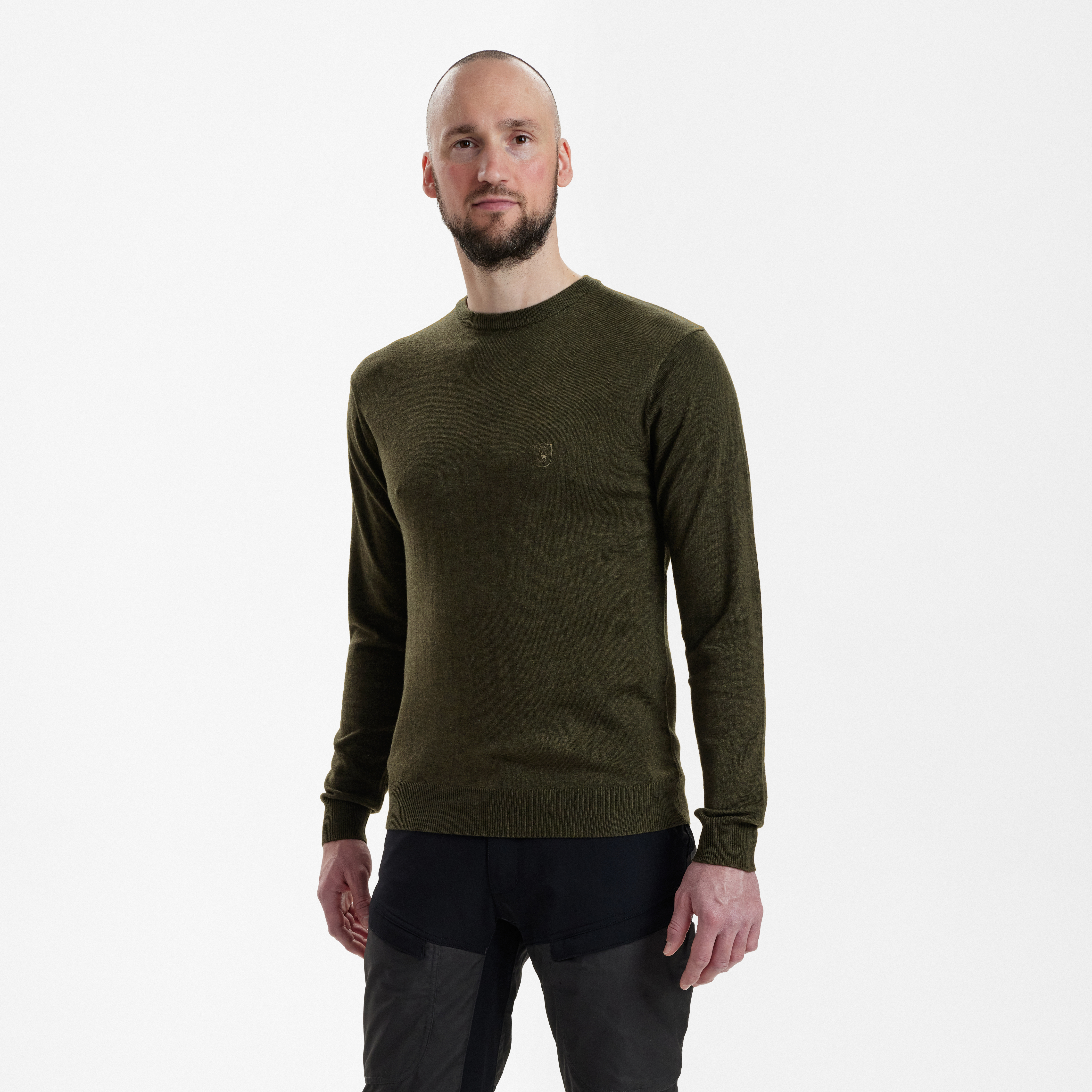 Kingston Pullover mit Rundhalsausschnitt - Green Melange