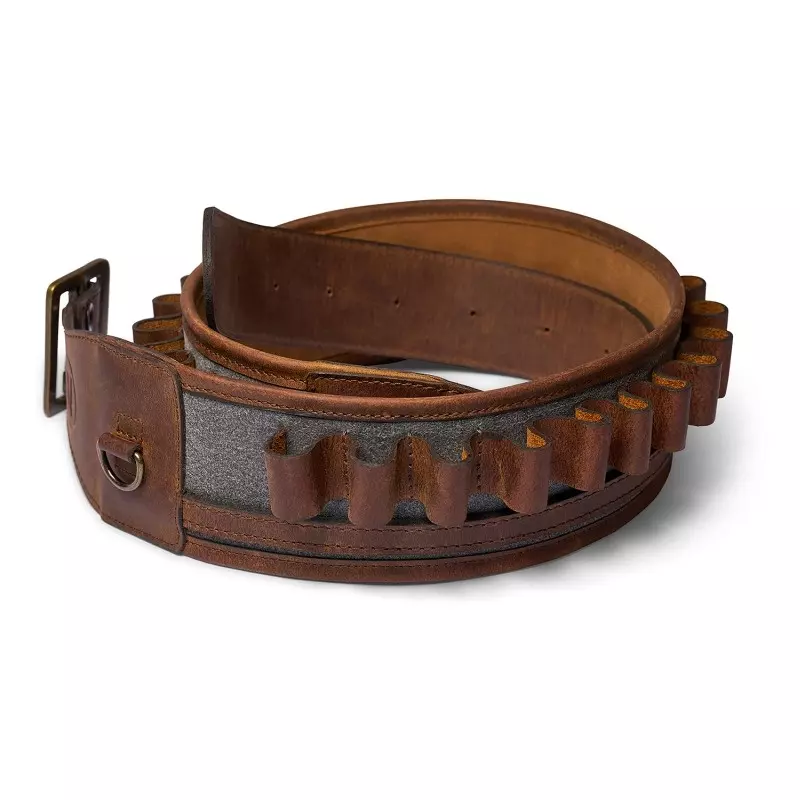 Waidmanns Leder Patronengürtel Janko Braun / Grau (Kaliber 12,16,20)