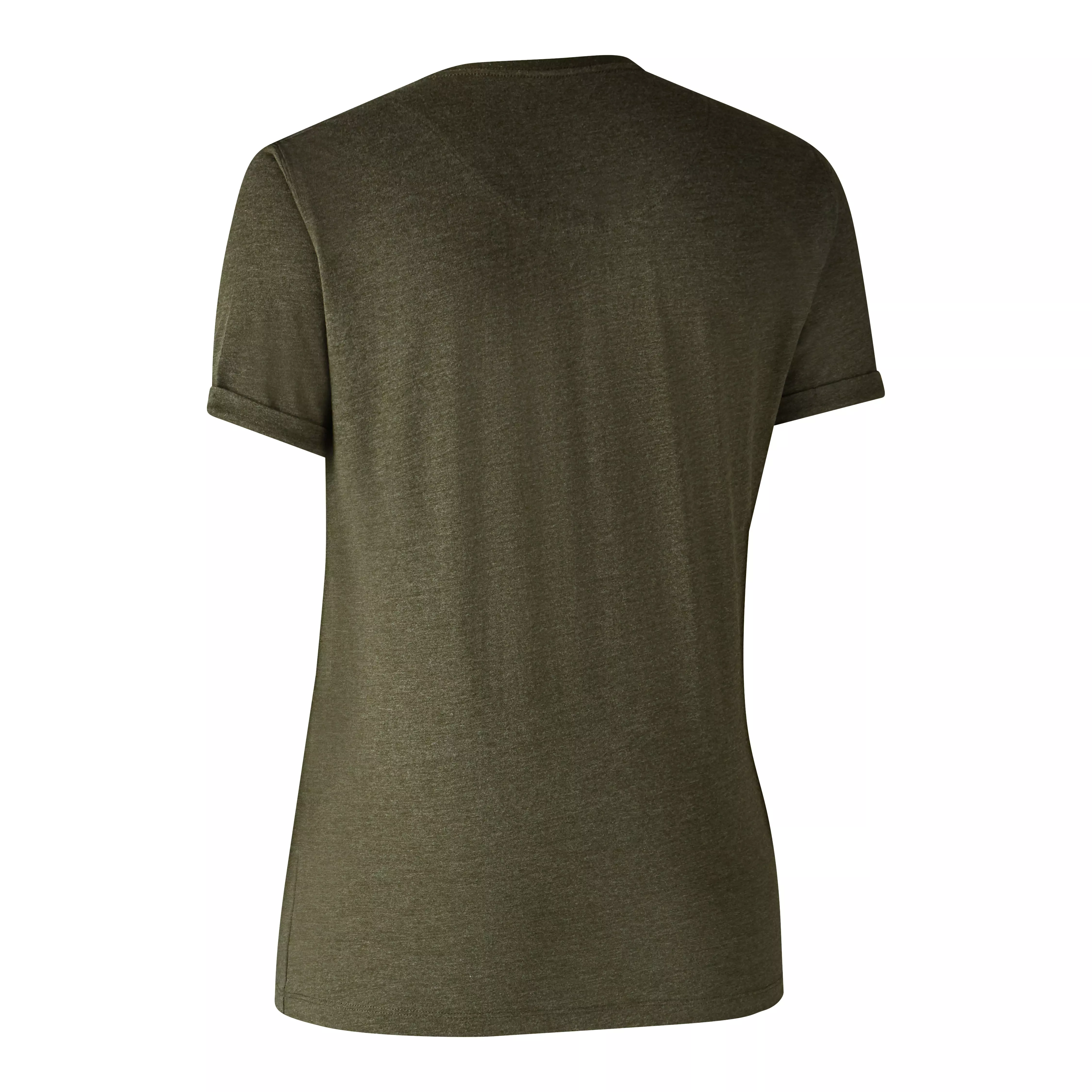 Ladies Basis T-shirt im 2er-Pack - Adventure Green mel/Brown Leaf mel.