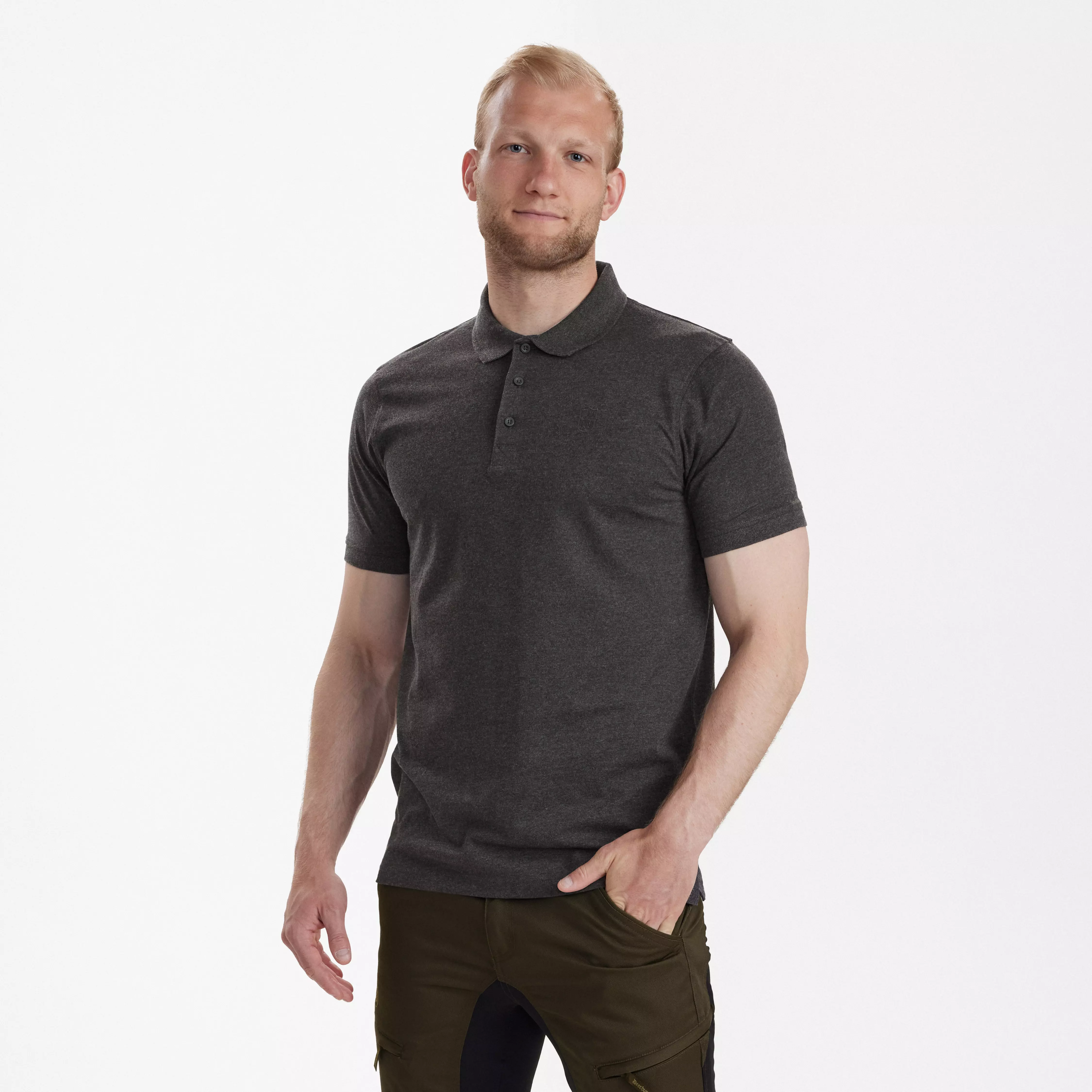 Gunnar Polo Hemd - Dark Grey melange