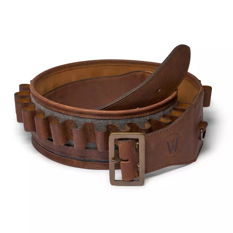 Waidmanns Leder Patronengürtel Janko Braun / Grau (Kaliber 12,16,20)