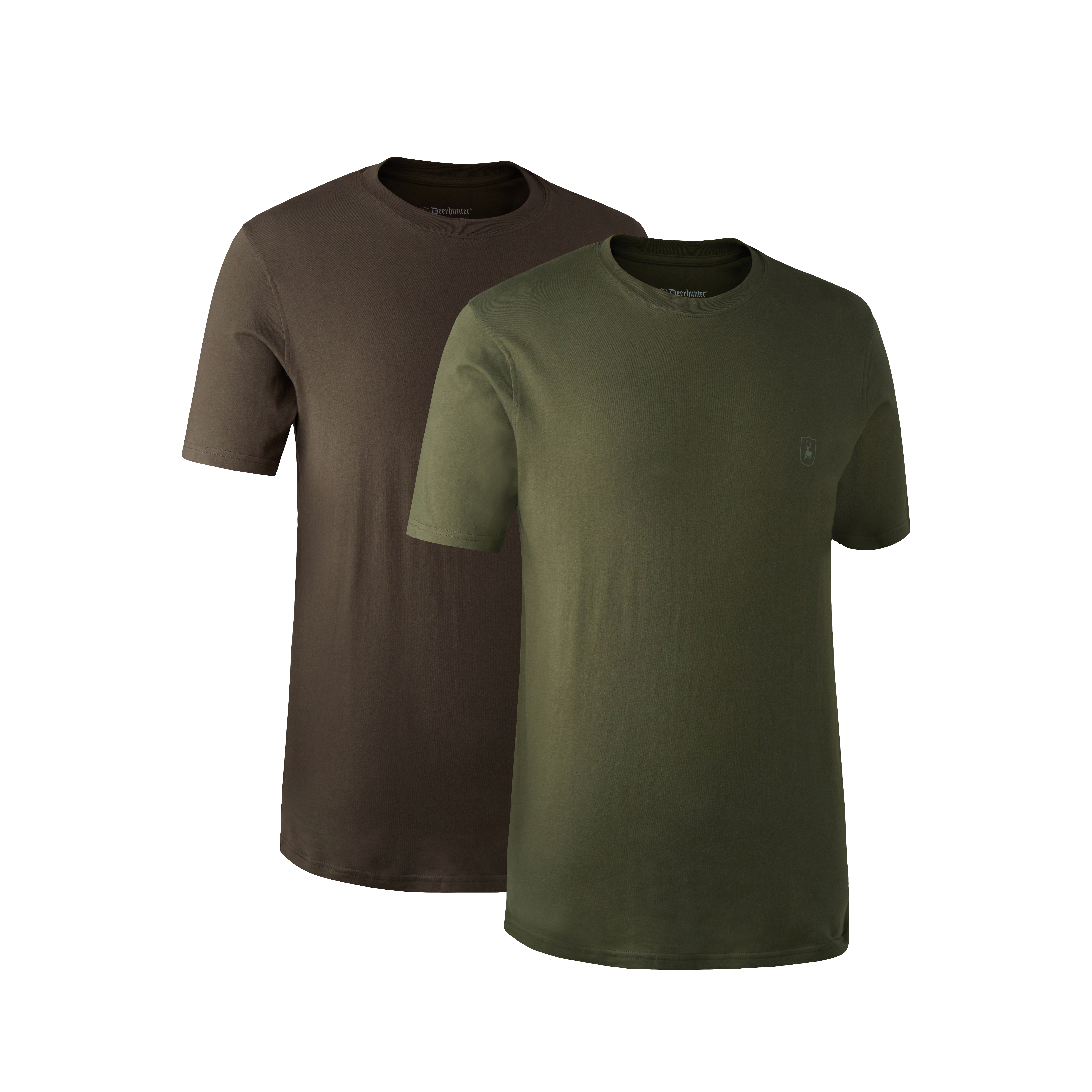 T-Shirt 2 pak - Green/Brown Leaf