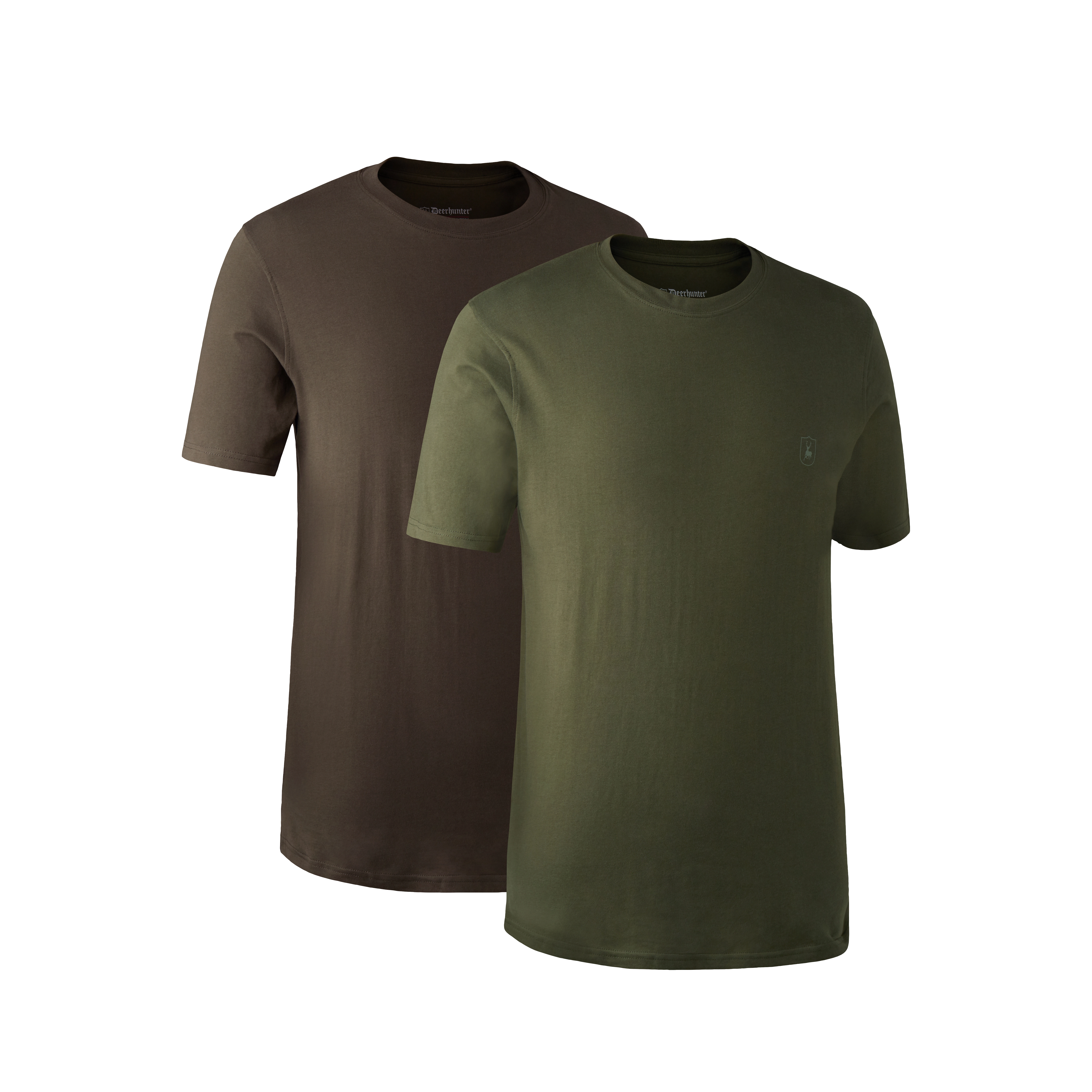 T-Shirt 2 pak - Green/Brown Leaf